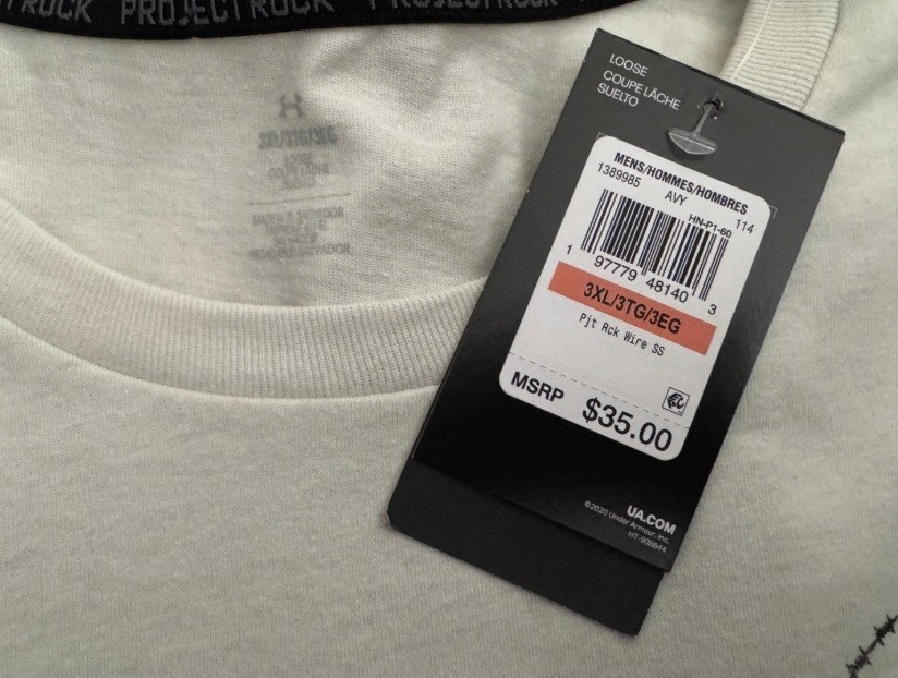 Under Armour Mens Project Rock Wire Short Sleeve T-Shirt Sz M/L/XL/2XL/3XL New