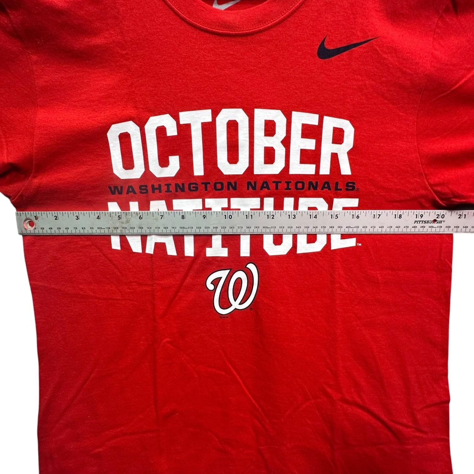 Washington Nationals “Natitude” NIKE TEE Classic Logo Red T-Shirt Men’s Size M