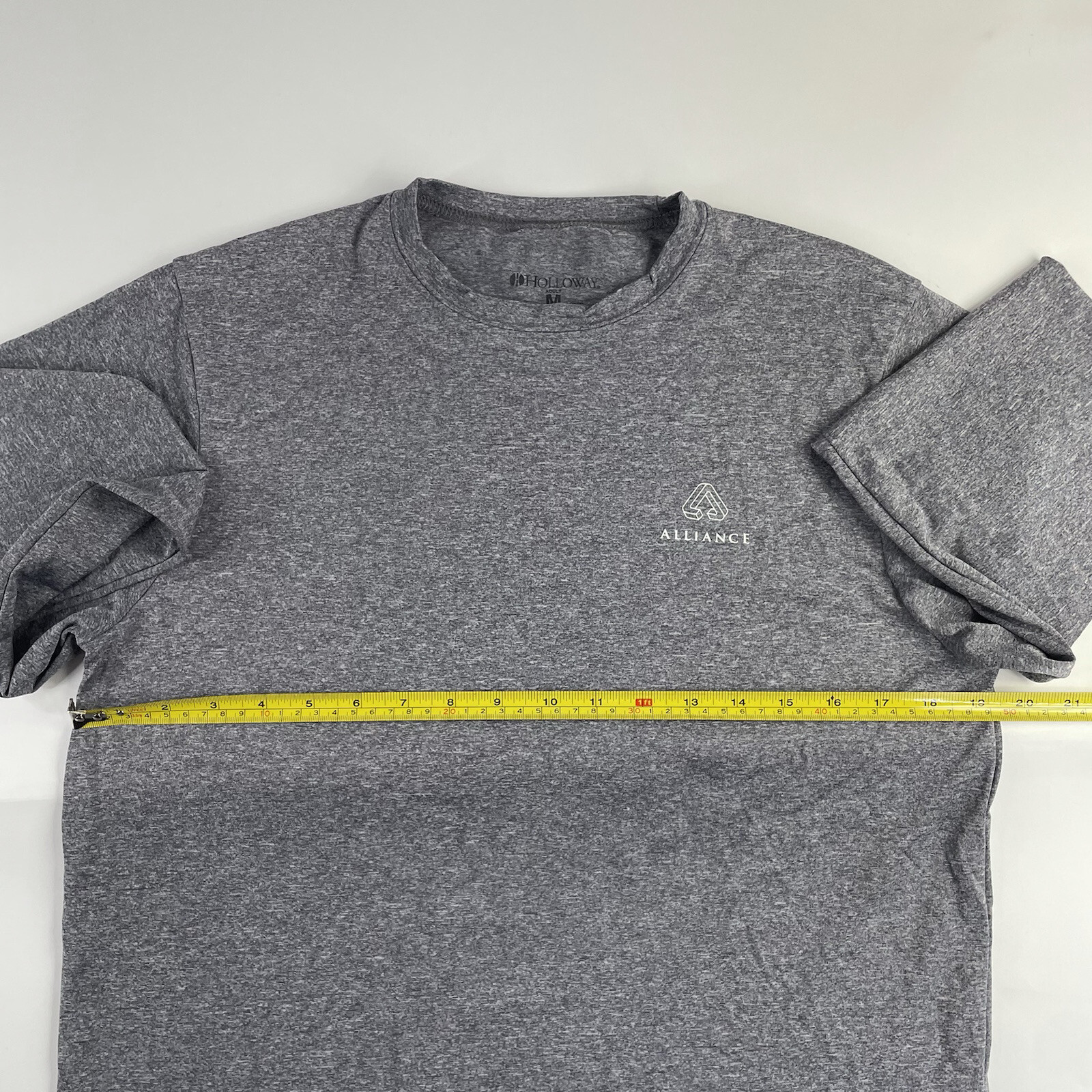 Holloway Alliance Shirt Medium Grey Mens Long Sleeve Activewear Used Casual