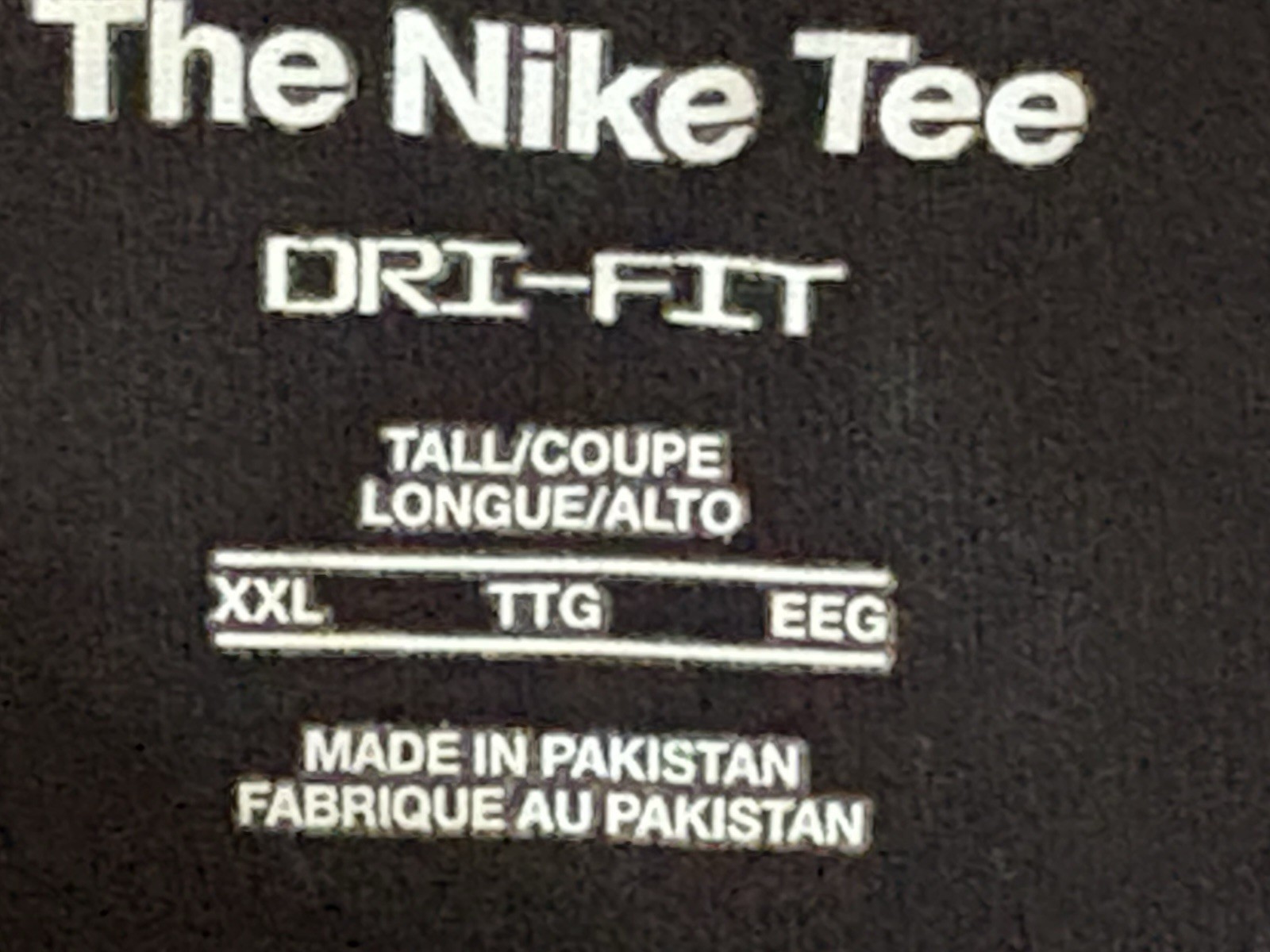 Nike Dri Fit Men’s 2XLT XXL Tall Black Graphic Swoosh Prefomance T Shirt