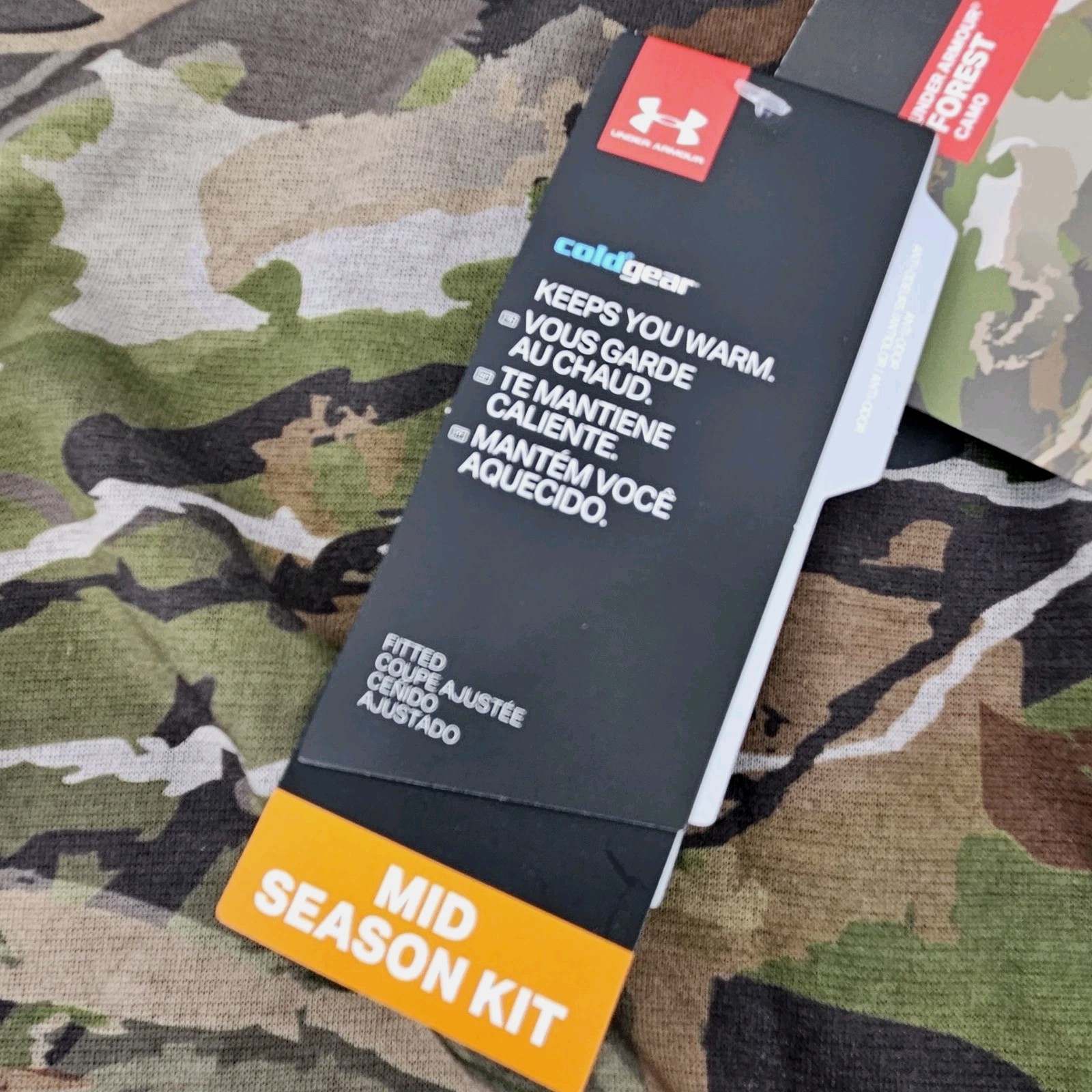 Under Armour Mid Season Kit Forest Camo Men’s Size Large Shirt Hunting Coldgear