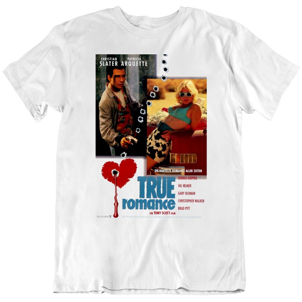 True Romance 90’s Action Cool Film German Poster T Shirt