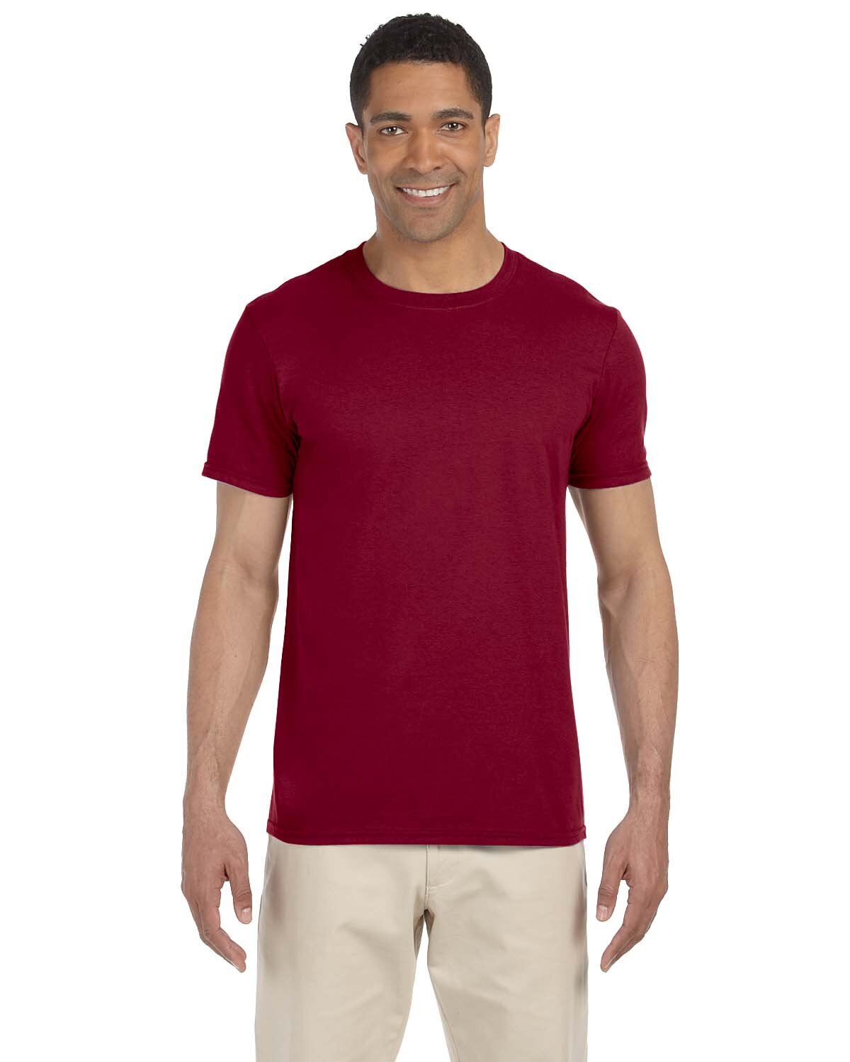 5 Pack Of Gildan G640 Adult Ringspun Short Sleeve Plain Softstyle Jersey T-Shirt