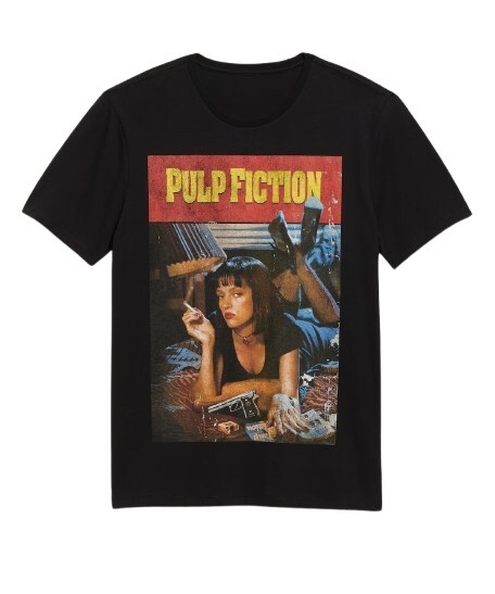 New Pulp Fiction Distressed Movie Poster Mens Medium Cult Movie Soft Tee