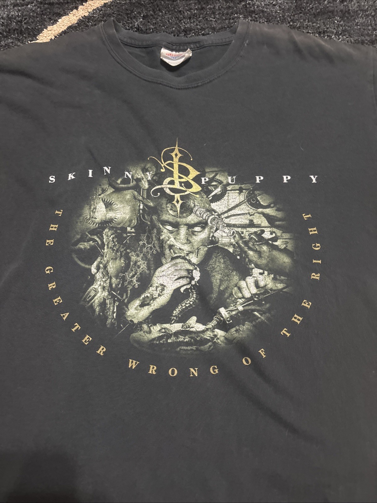 2000s vintage skinny puppy industrial shirt greater wrong of the right medium