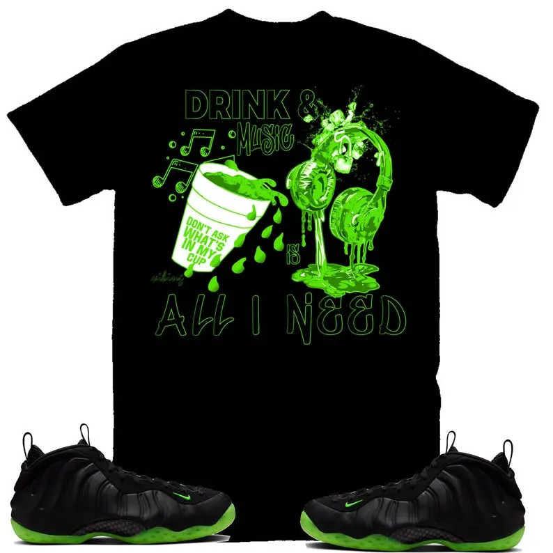 Music and Drink Shirt to Match Foamposite Volt Graphic Tee