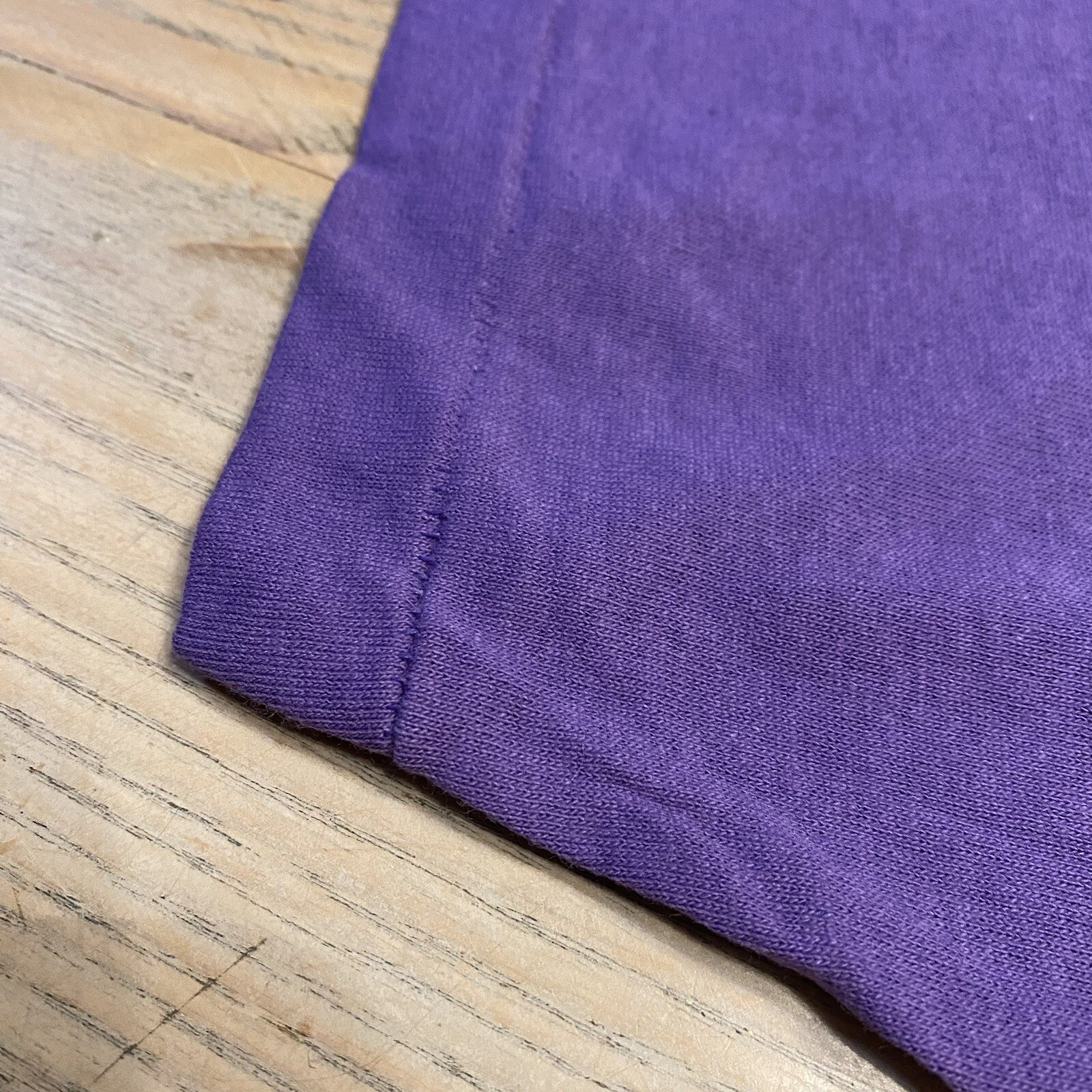 VTG Belton Designer Knits Gray Purple Contrast Sleeves Mens XL Single Stitch USA