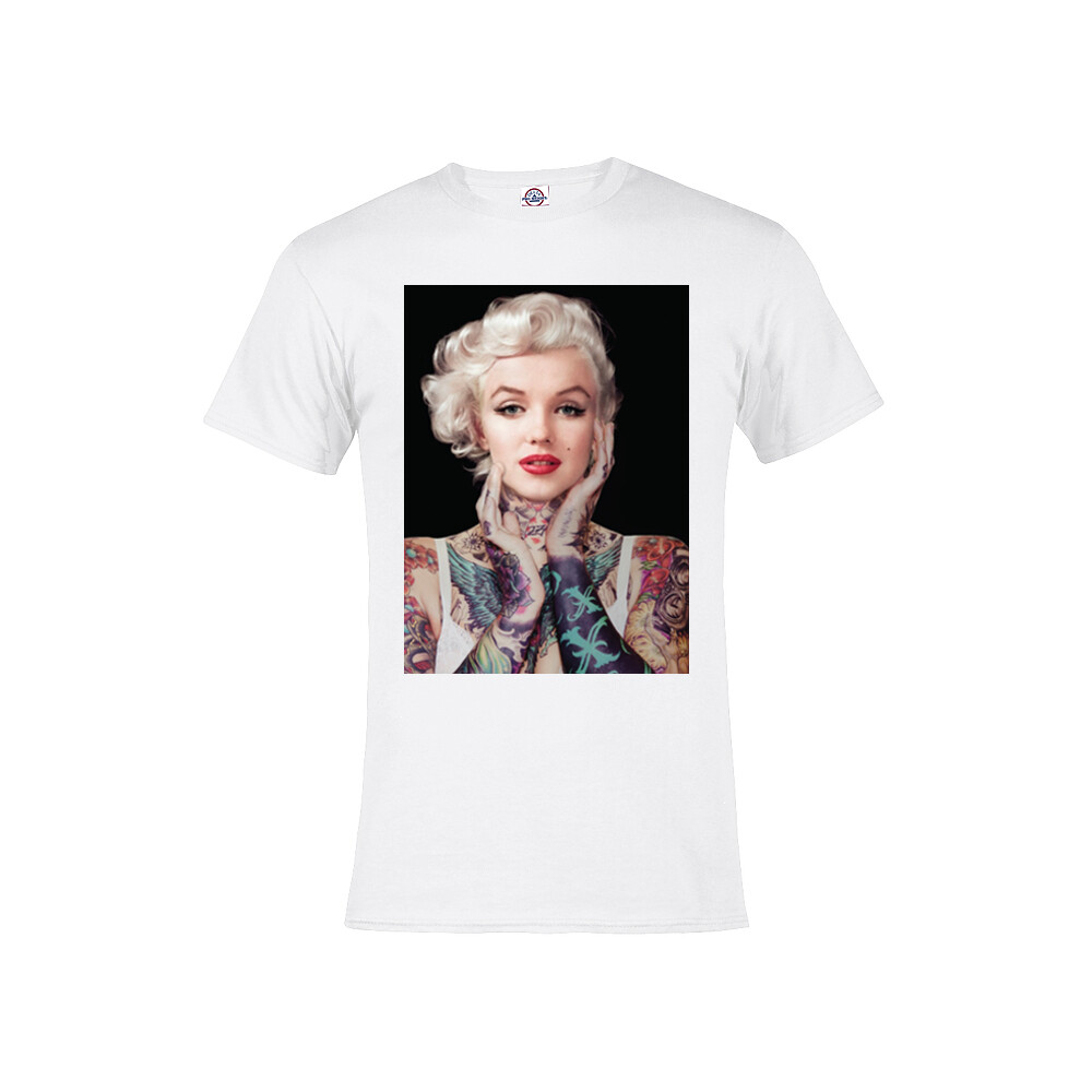 The Beautiful Marilyn Monroe with TattoosT-shirt Assorted Colors Sizes S-5XL!