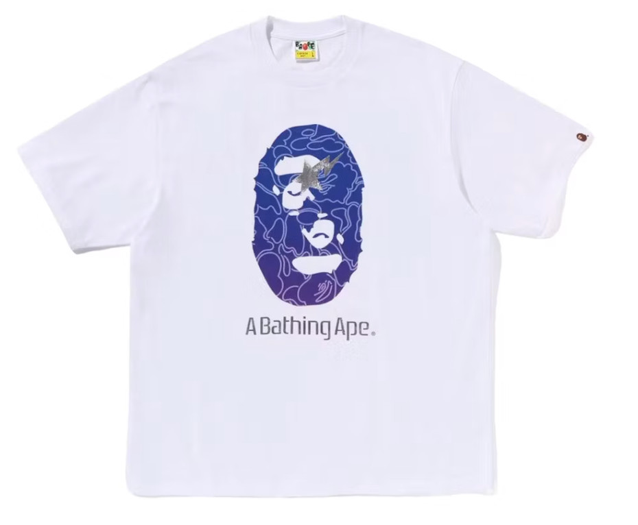 A Bathing Ape BAPE Line Camo Ape Head Playstation WHITE SIZE XL Relaxed Fit NEW