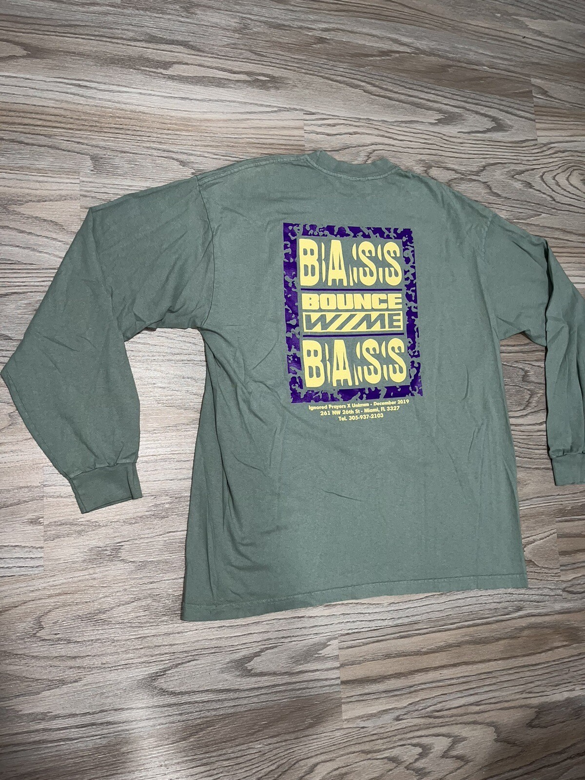 UNKNWN X Ignored Prayers Miami (2019) Green Long Sleeve T-Shirt Mens 2XL Lebron