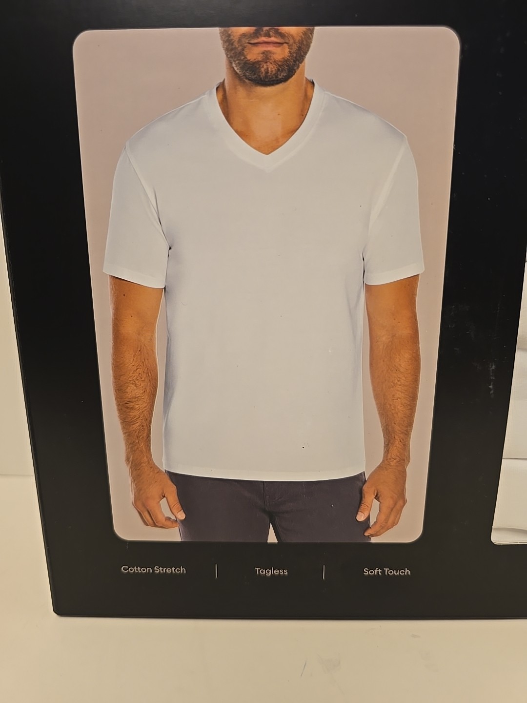 Banana Republic Men’s V-Neck T-Shirt Cotton Stretch Soft, White, 3 Pack M