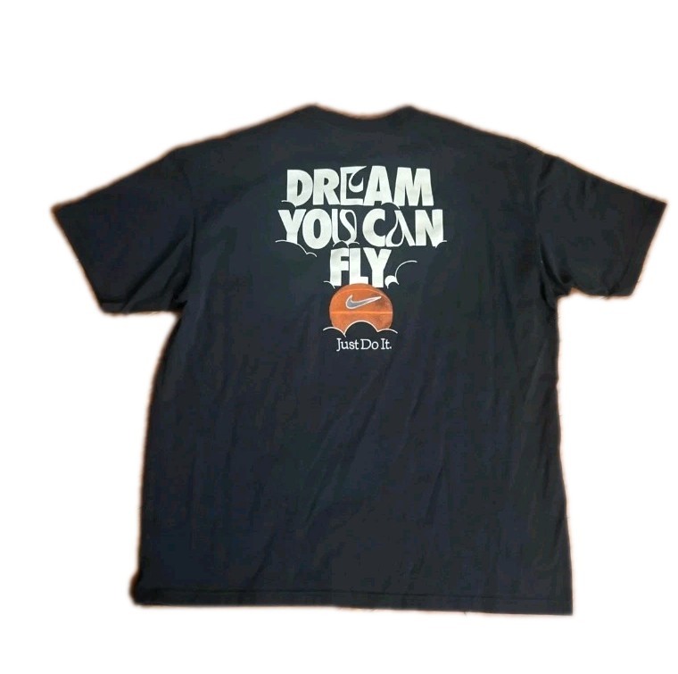 Nike Max90 Just Do It Dream You Can Fly Men XL Basketball Black Shirt