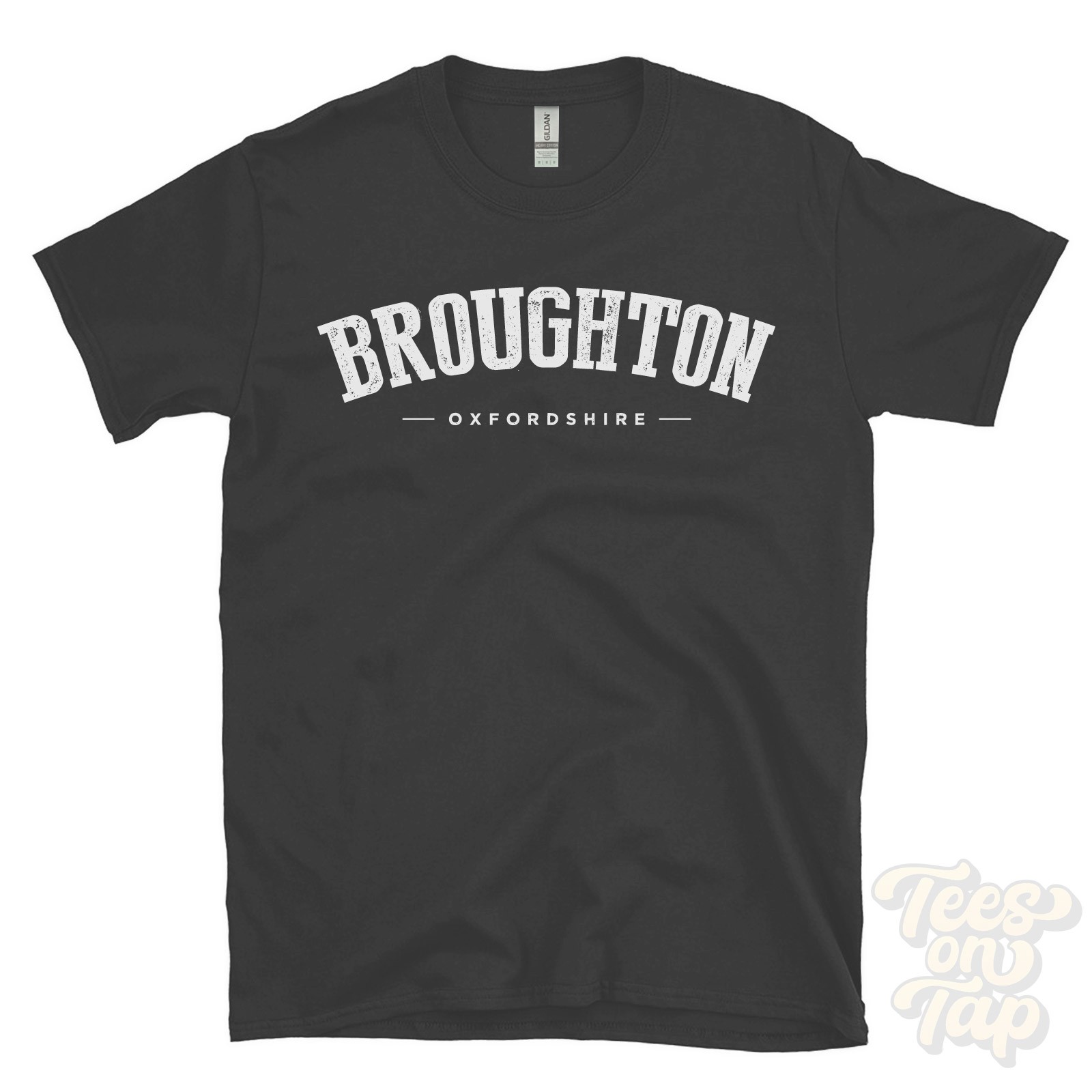 BROUGHTON OXFORDSHIRE T-SHIRT cherwell district england college style