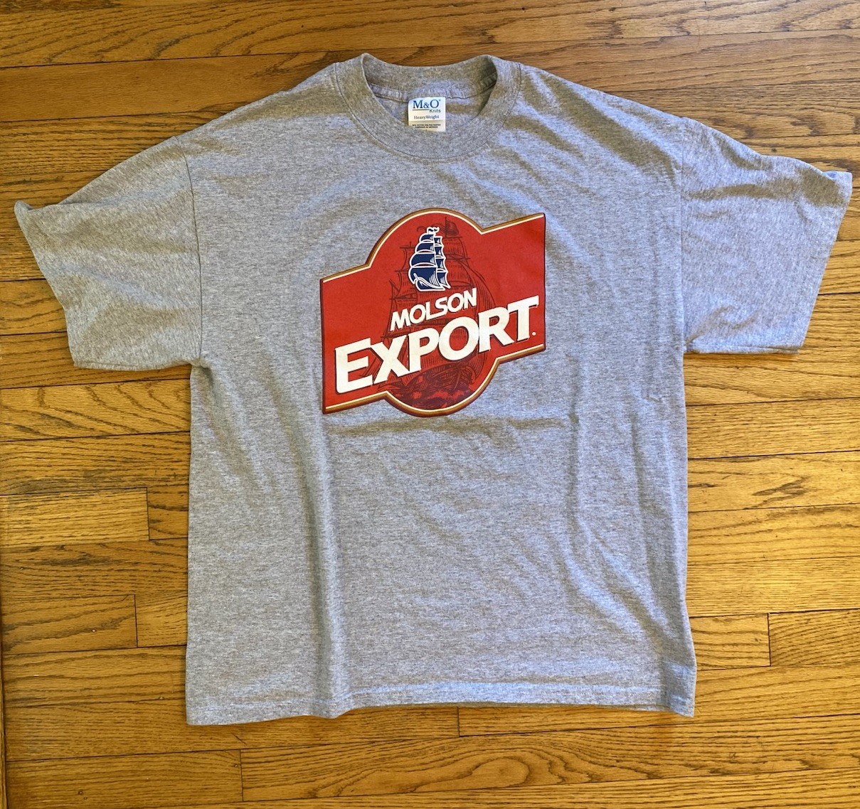 Vintage Montreal Expos x Molson Beer Large M & O Graphic Gray T-Shirt