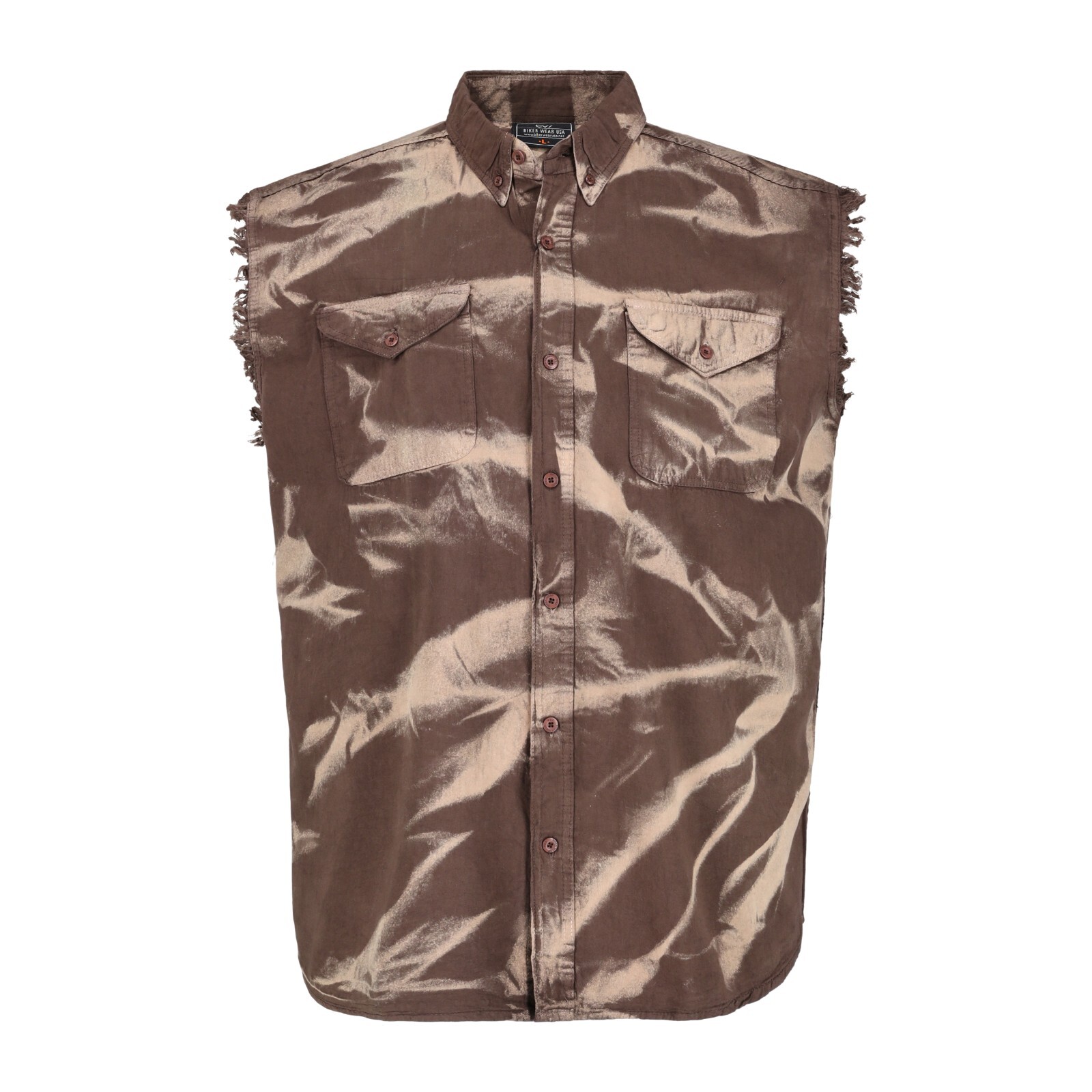 BUTTON-DOWN SLEEVELESS DENIM SHIRTS FOR MEN – 100% COTTON
