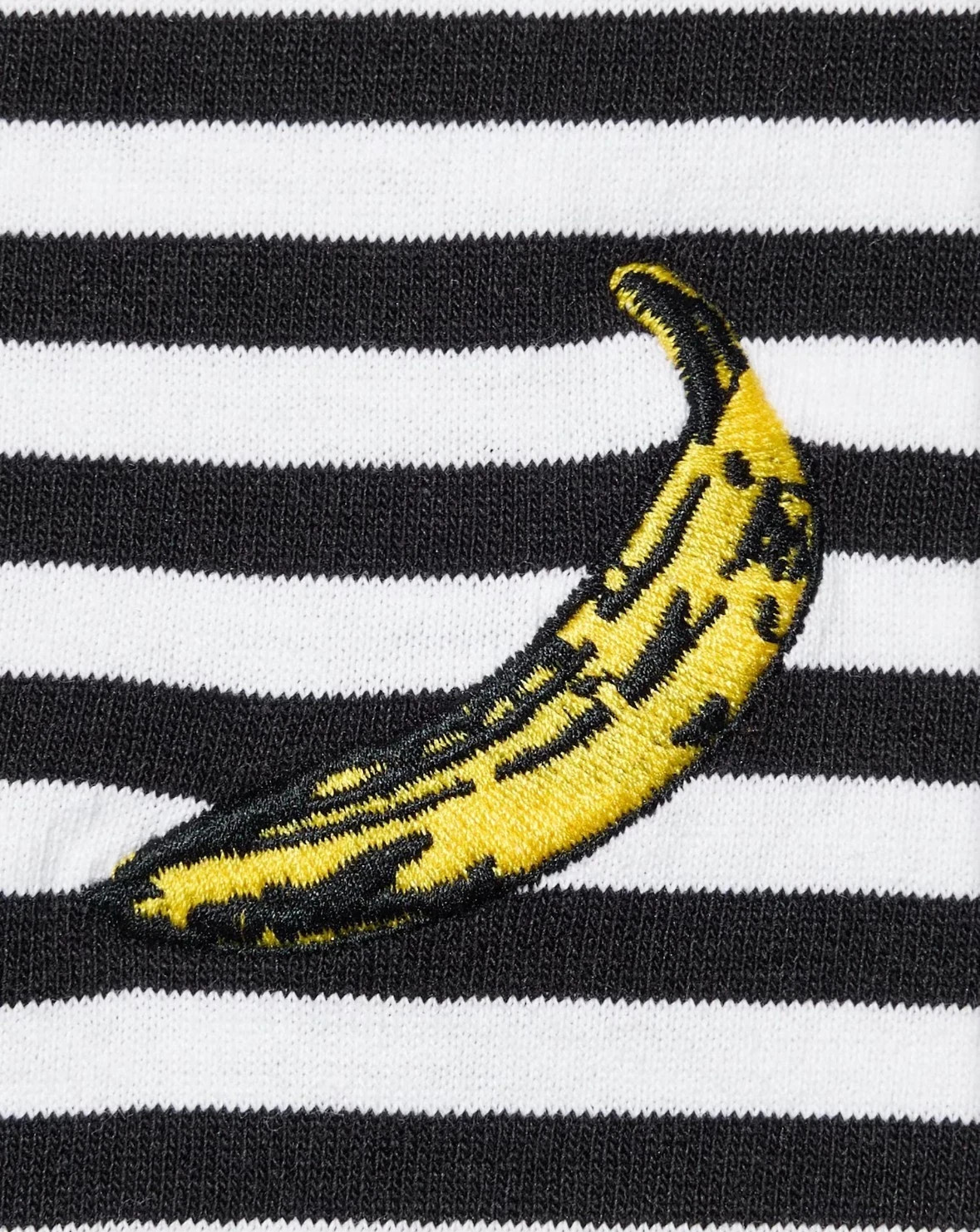 Uniqlo Andy Warhol art T Shirt black stripe white Japan L Japanese US M Medium