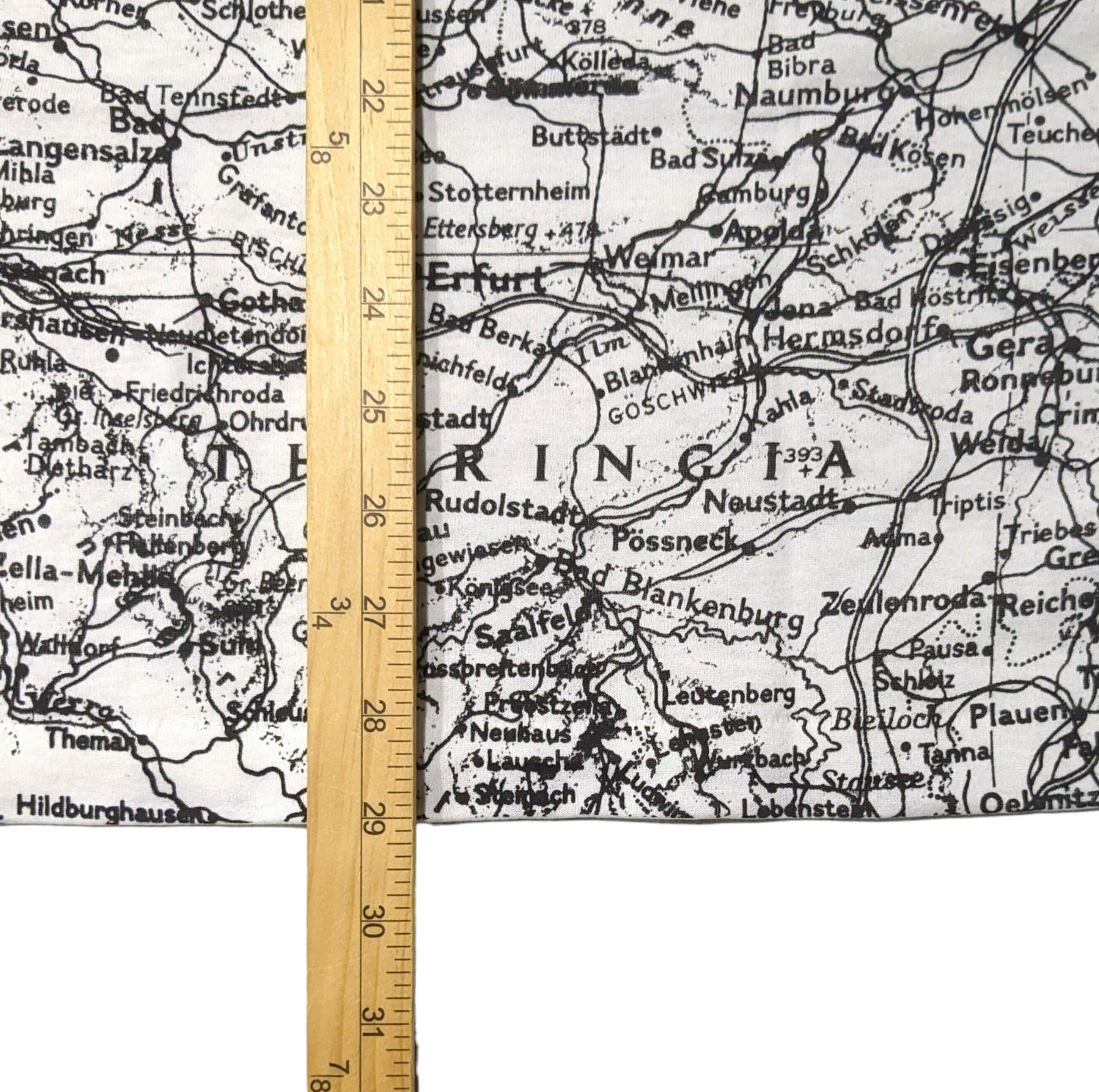 New Vintage Germany Map SCREEN STARS USA T Shirt XL All Over Print Puff Graphic