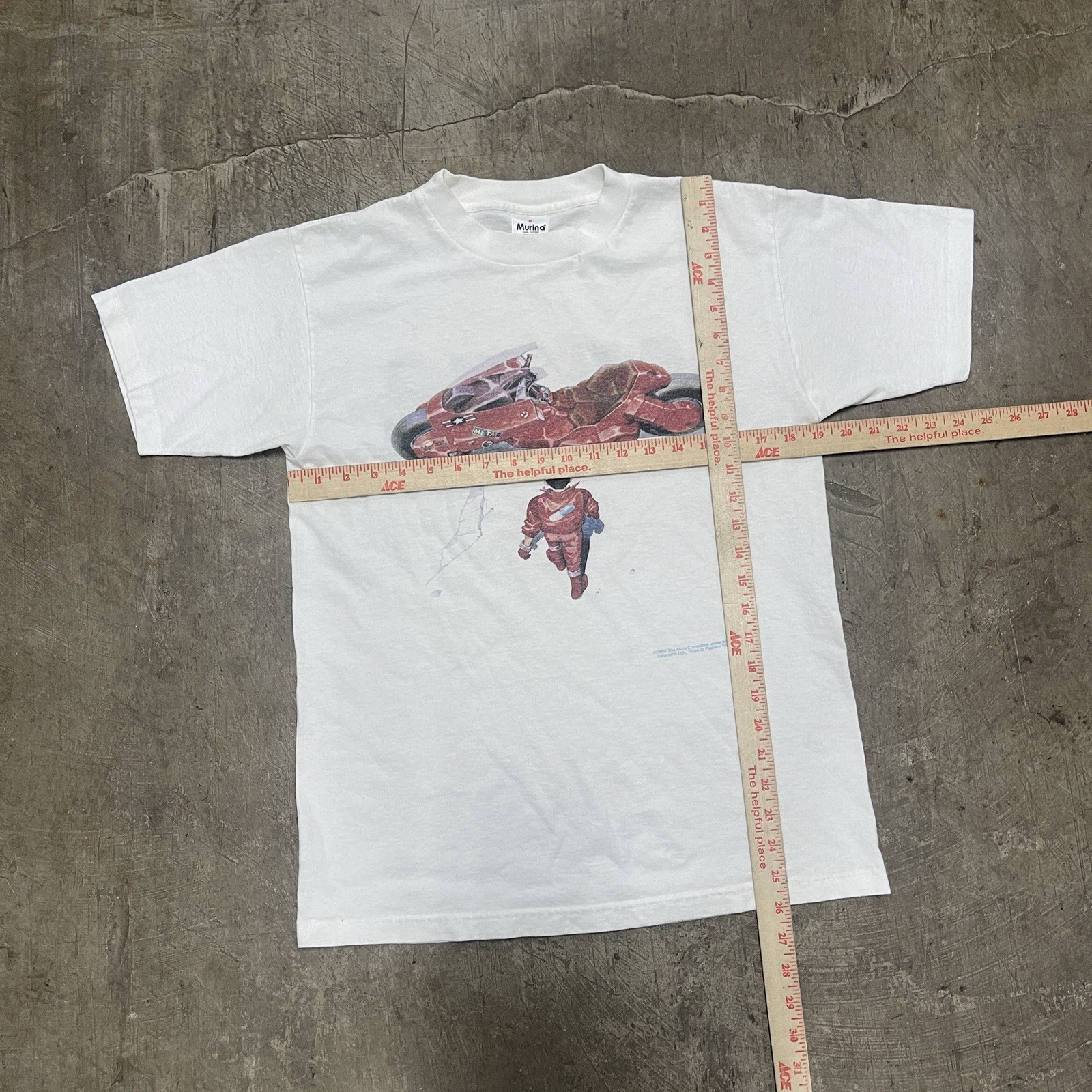 AKIRA 1988 vintage T-shirt Fashion Victim White Anime M RARE VARIATION
