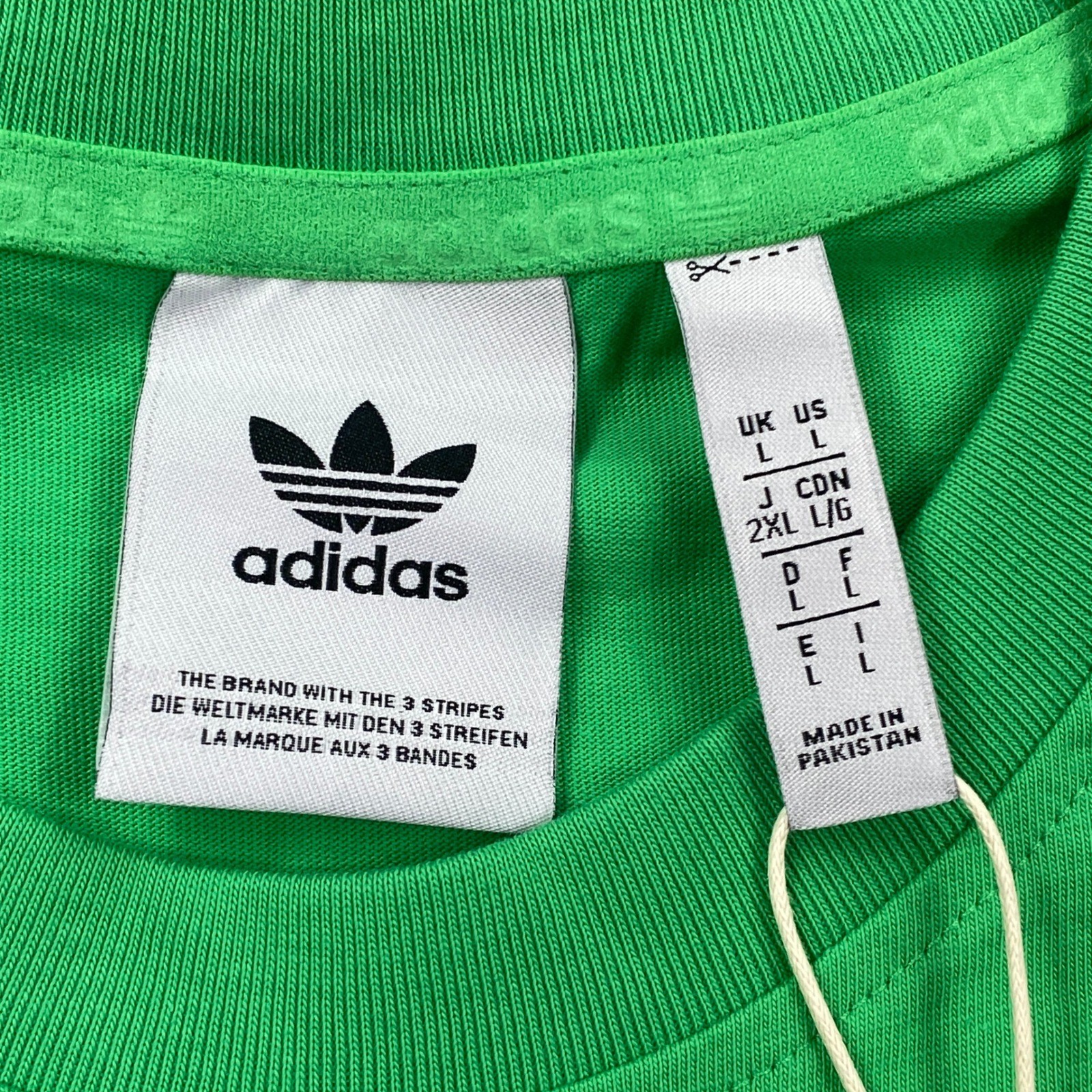 Adidas Mens Trefoil Ess Tee T Shirt Energy Green Logo Size L New