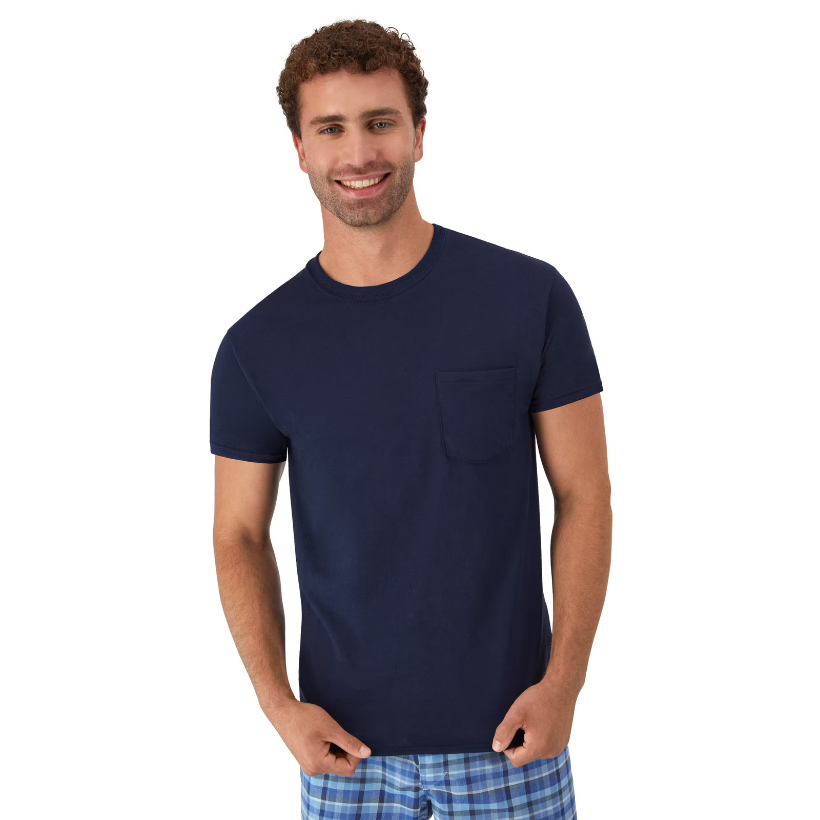 Hanes 6-Pack Pocket Tee Men’s T-Shirt Soft and Breathable Assorted