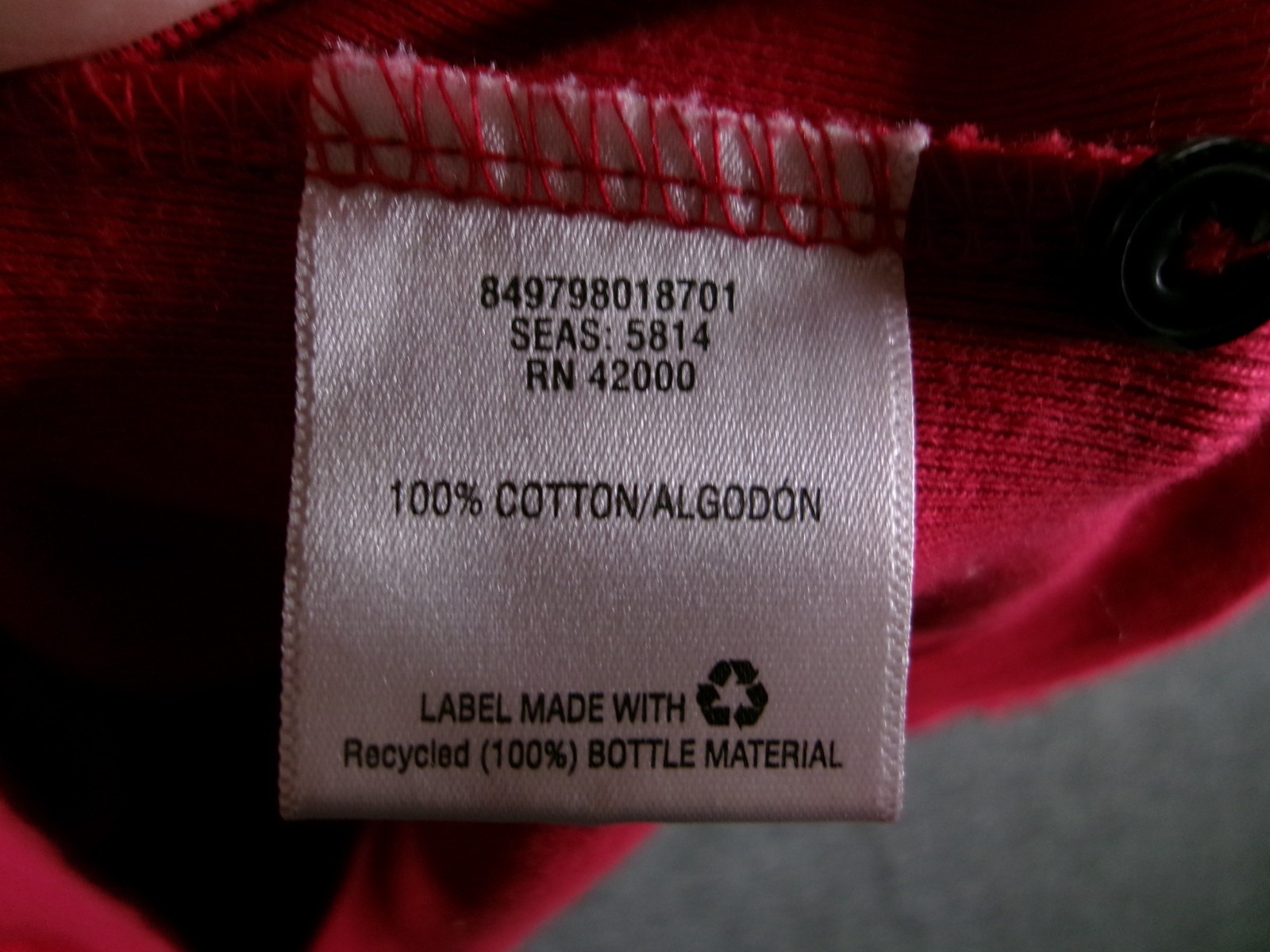 Basic Editions Shirt Men XXL Red Henley Classic Causal Outdoor Long Sleeve