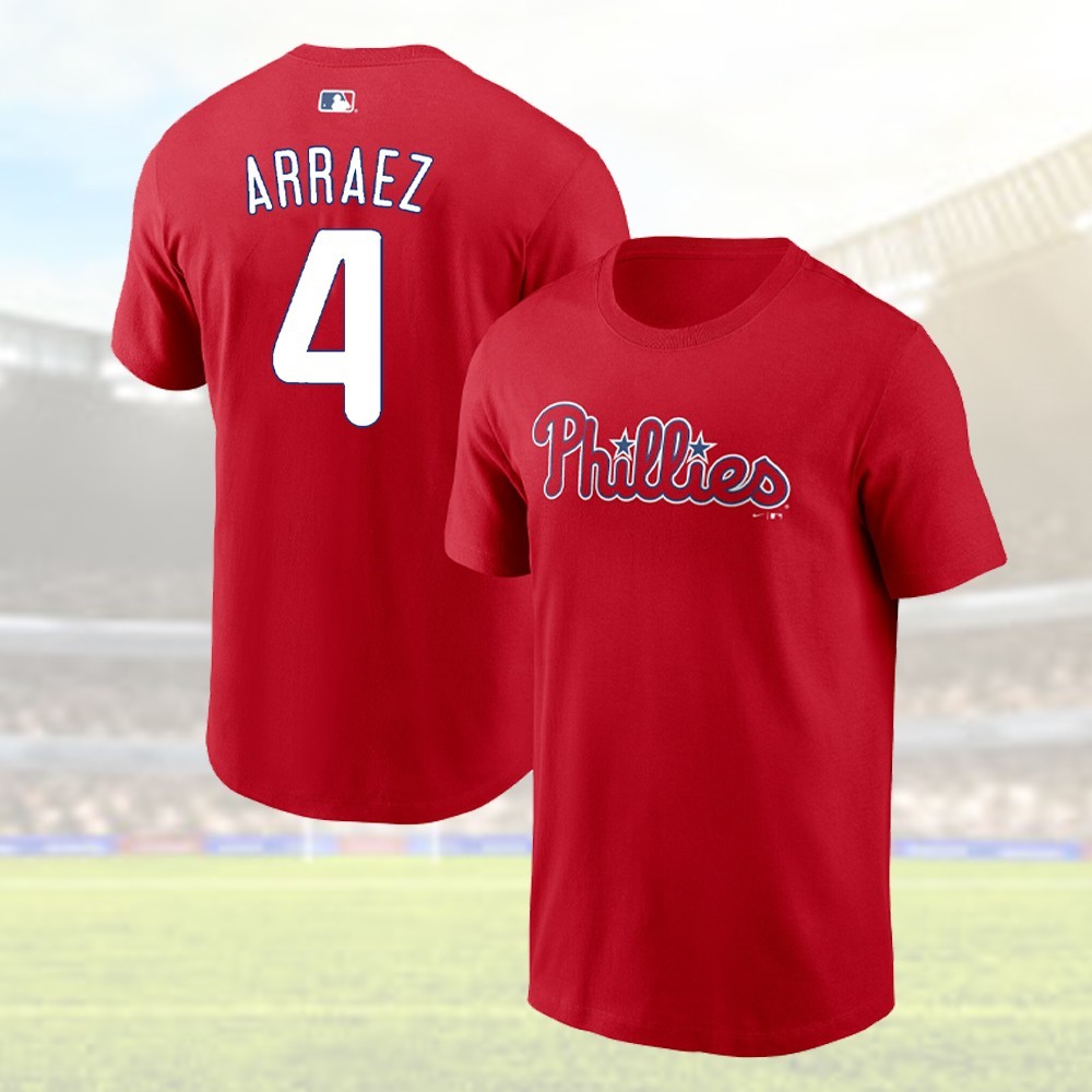 ⭐️Welcome Luis Arraez #4 PhiladelphiaBaseball Team Name & Number Tee Fan Gift