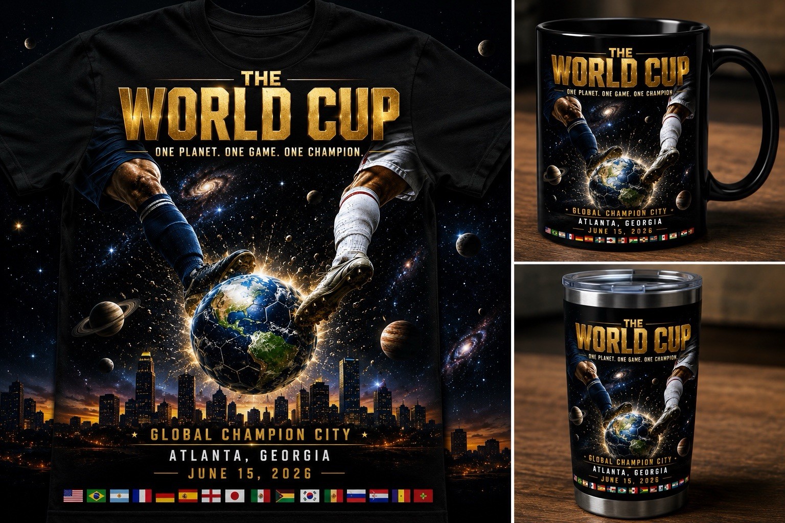 The World Cup one planet, one game, one champion, Atlanta 2026 T-Shirt