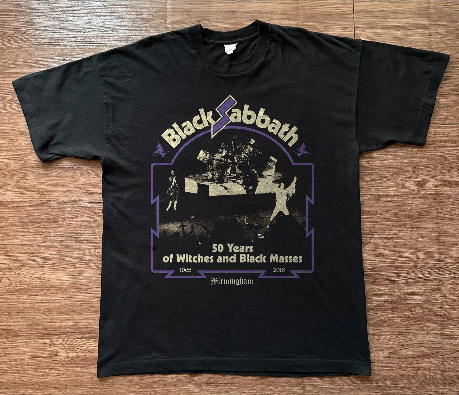 Black Sabbath 50 Years Live Concert Heavy Cotton Black Unisex T-shirt Size S-5XL