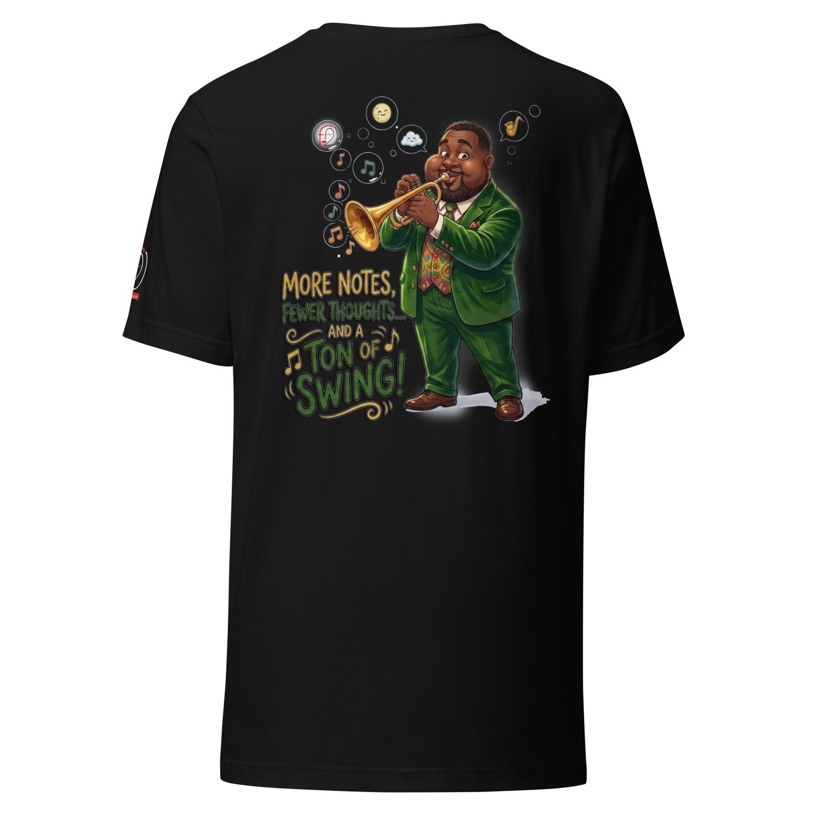 Jazzy Swing Trumpet Player Vintage Graphic T-Shirt – Retro Jazz Music Tee