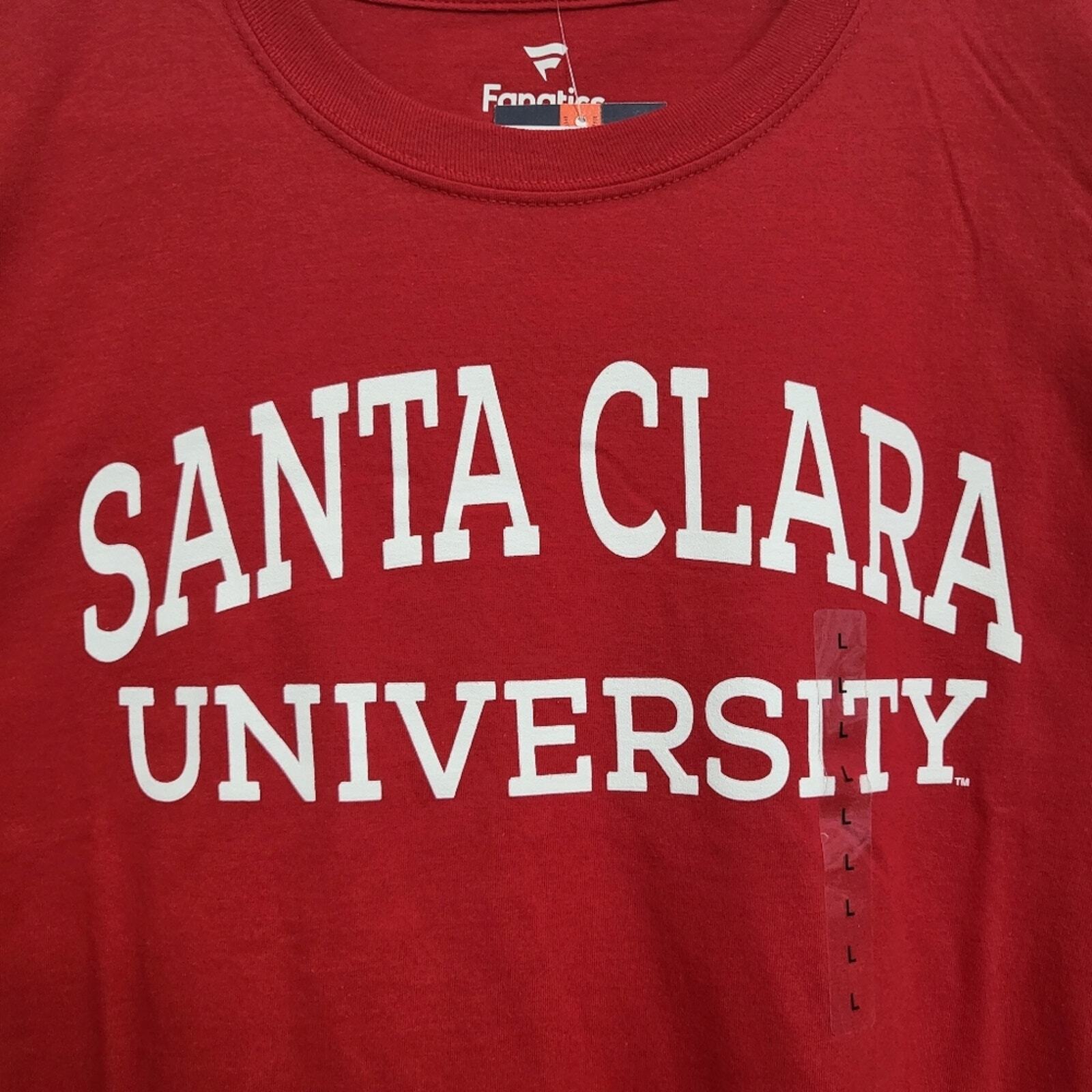 NEW SCU SANTA CLARA UNIVERSITY LONG SLEEVE RED T-SHIRT MSRP $29.98 – L