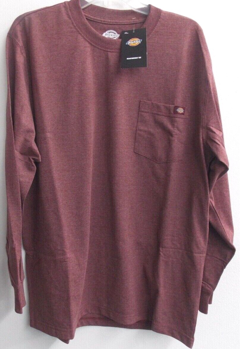 Dickies Long Sleeve Heavyweight Pocket Tee. Dickies Pocket T WL450 HBYD BU Heat