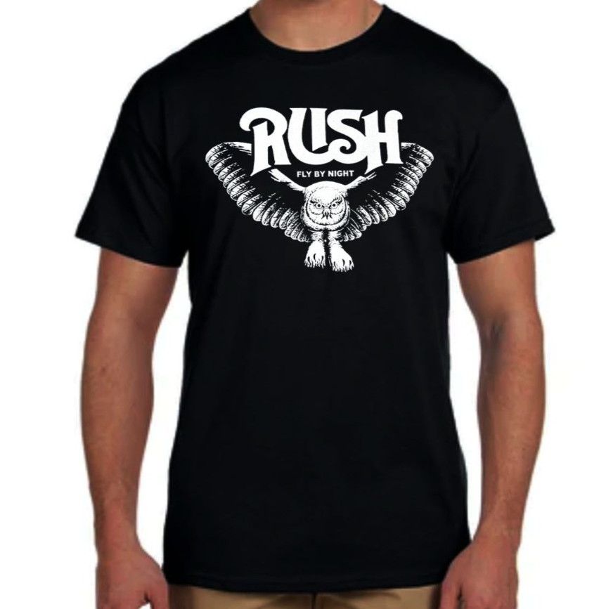 Rush Fly By Night Rock Band Men’s T Shirt (Multiple Colors)