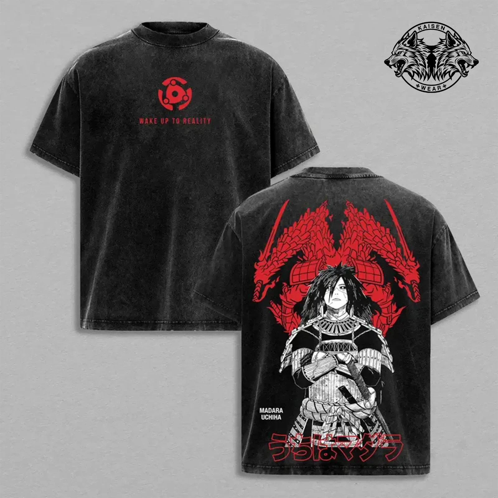 Wake up to reality Madara Uchiha T Shirt – Naruto Vintage Tee Washed Unisex