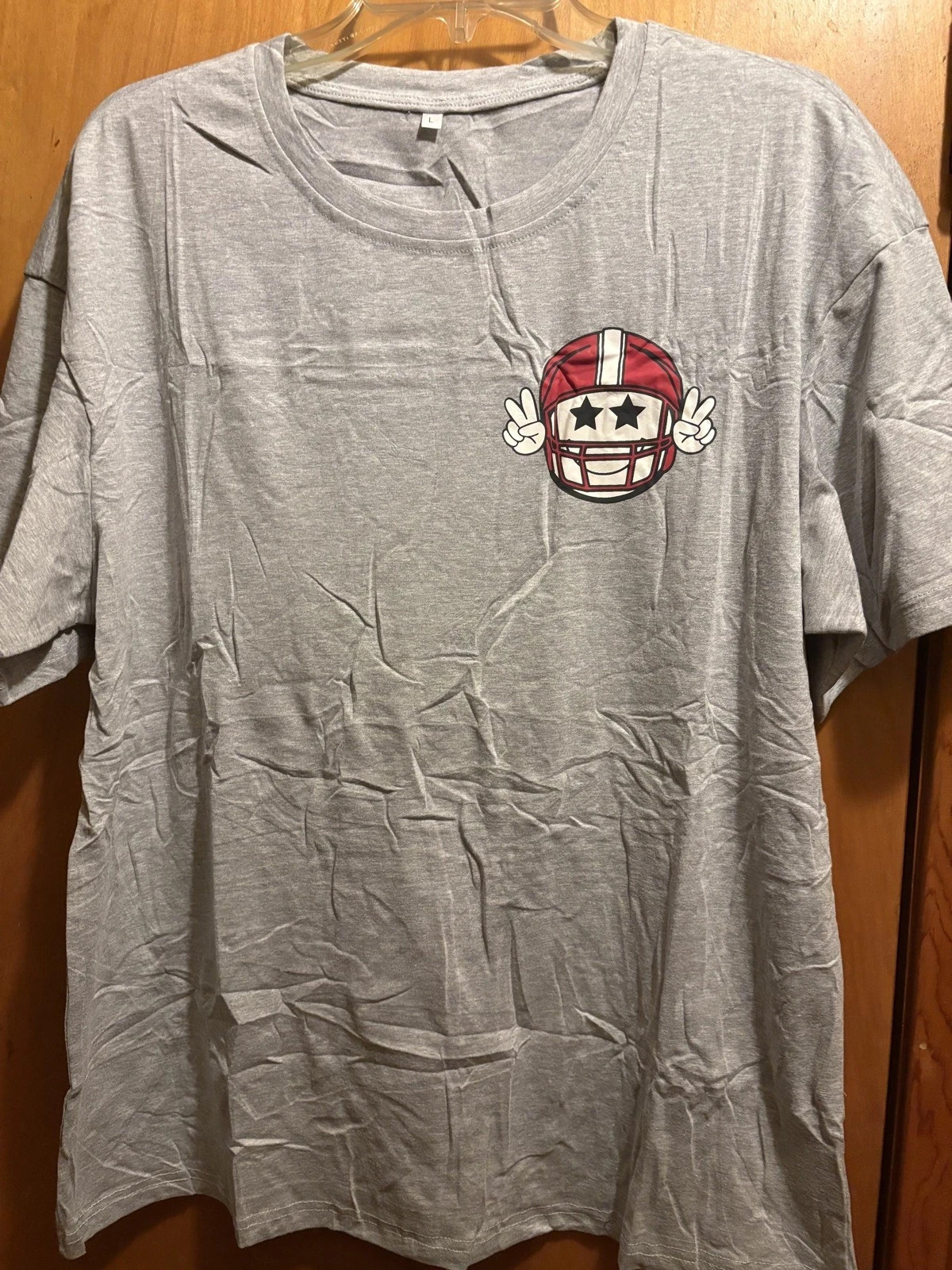 NEW Unisex Game Day Football Season Gray T-shirt Size Large