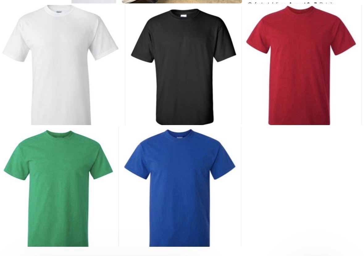 Lot X 5 XL GILDAN PLAIN Mens 100% Ultra Cotton Fast Shipping Guaranteed