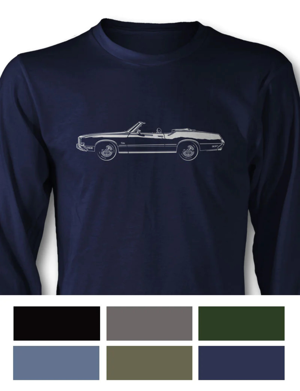 1972 Oldsmobile Cutlass Supreme Convertible Long Sleeves T-Shirt – 6 Colors