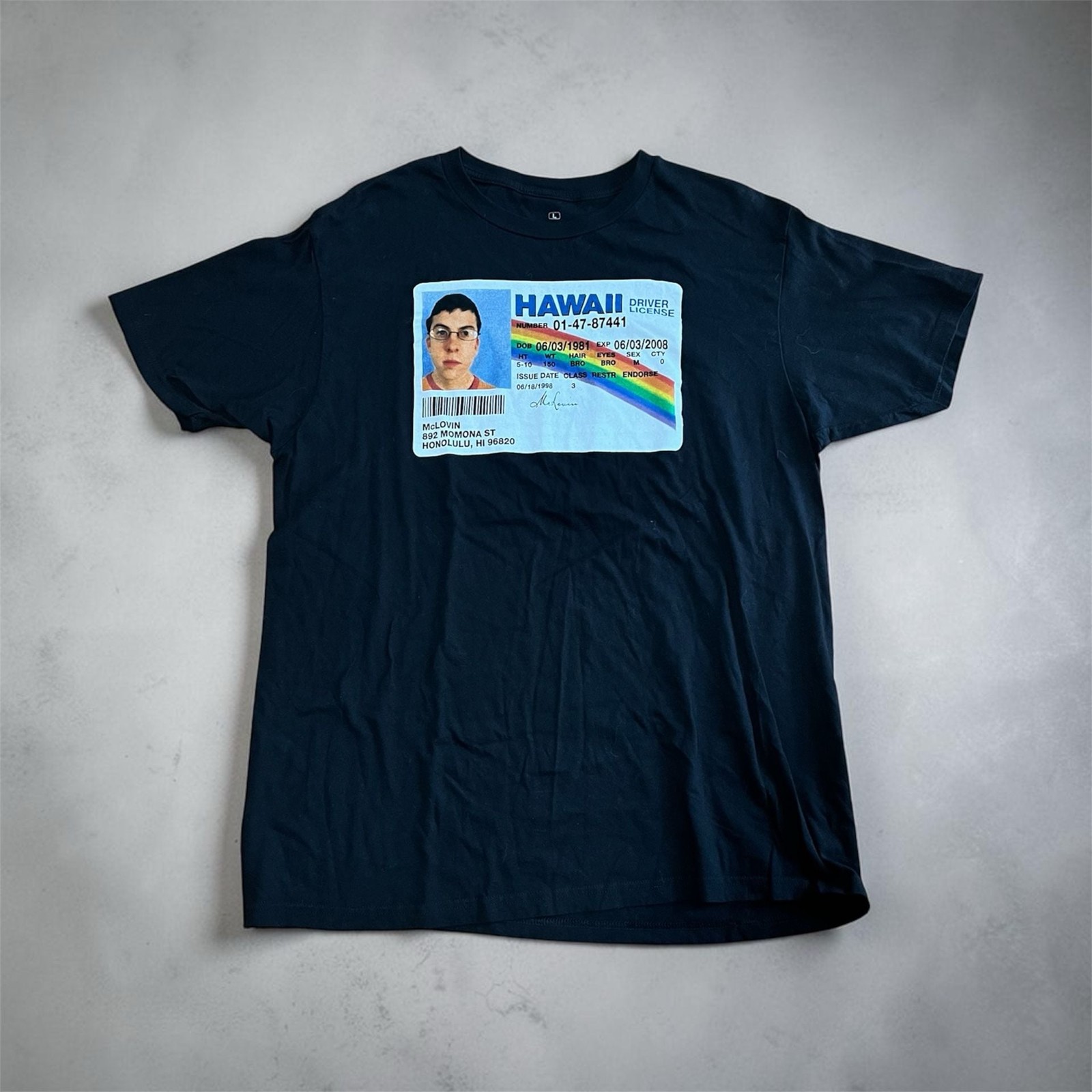 Ripple Junction Superbad McLovin Hawaii ID License Graphic T-Shirt