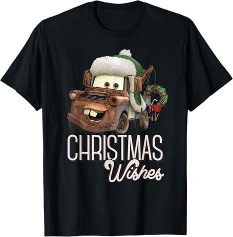 Disney Cars Tow Mater Christmas Wishes Por T-Shirt Size S – 5XL Gift For Friends