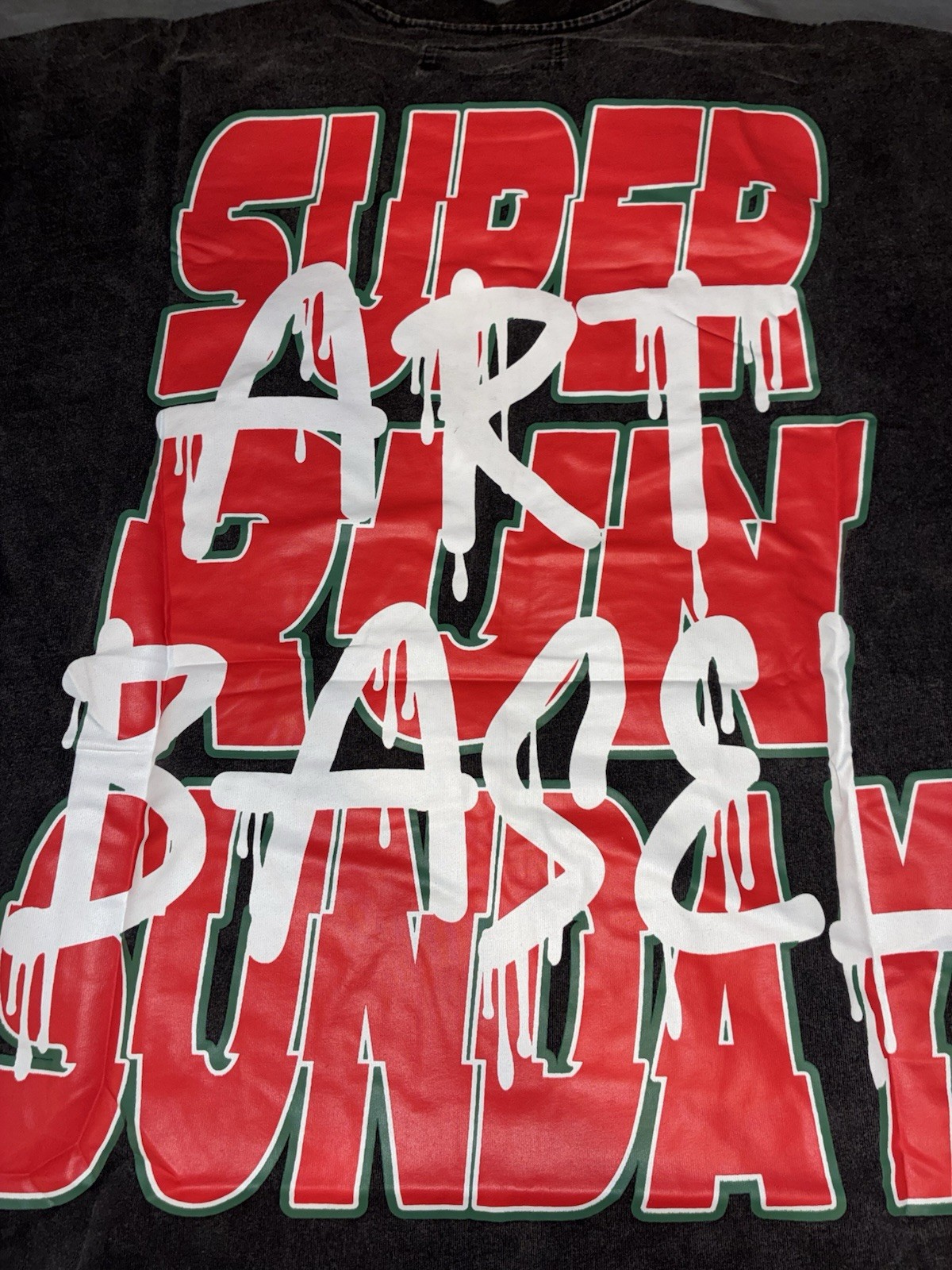 Godspeed New York Super Run Art Basel Sunday T-Shirt Black Graphic Size Large
