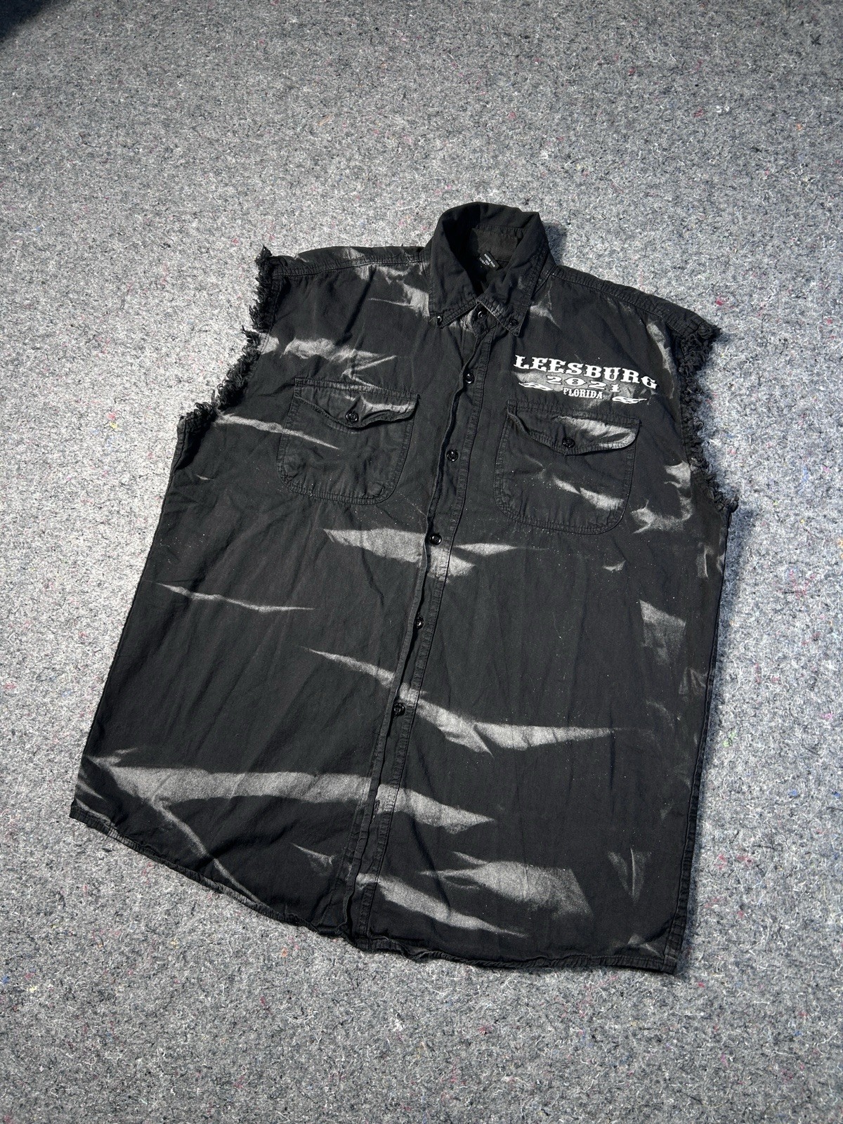 Biker Wear USA Cut Off Vest Leesburg Florida 2021 Graphic Size Large