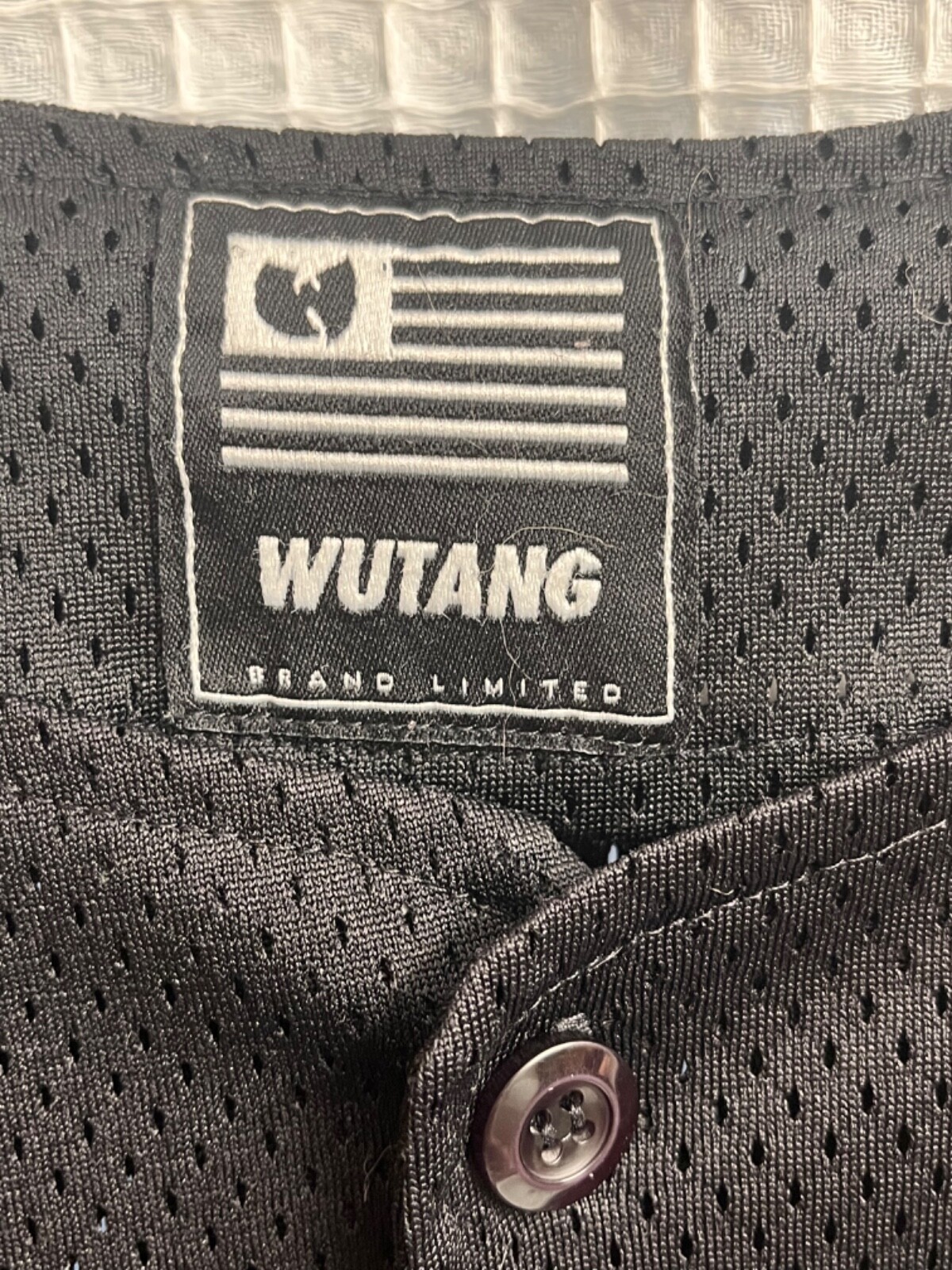 RARE Black Wu-Tang OG Wutang Brand Baseball Jersey CREAM Black Medium
