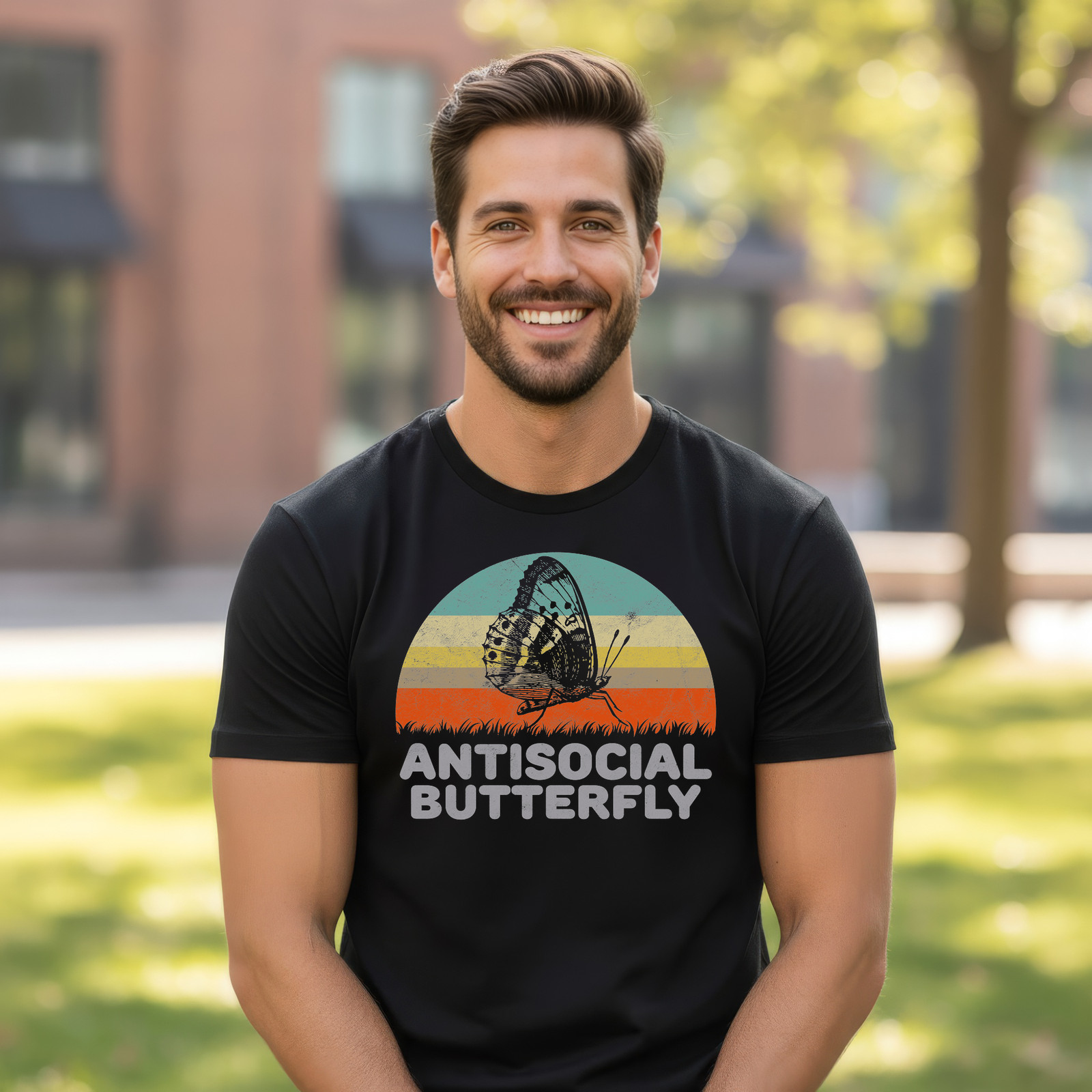 Funny Antisocial Butterfly Unisex T-Shirt