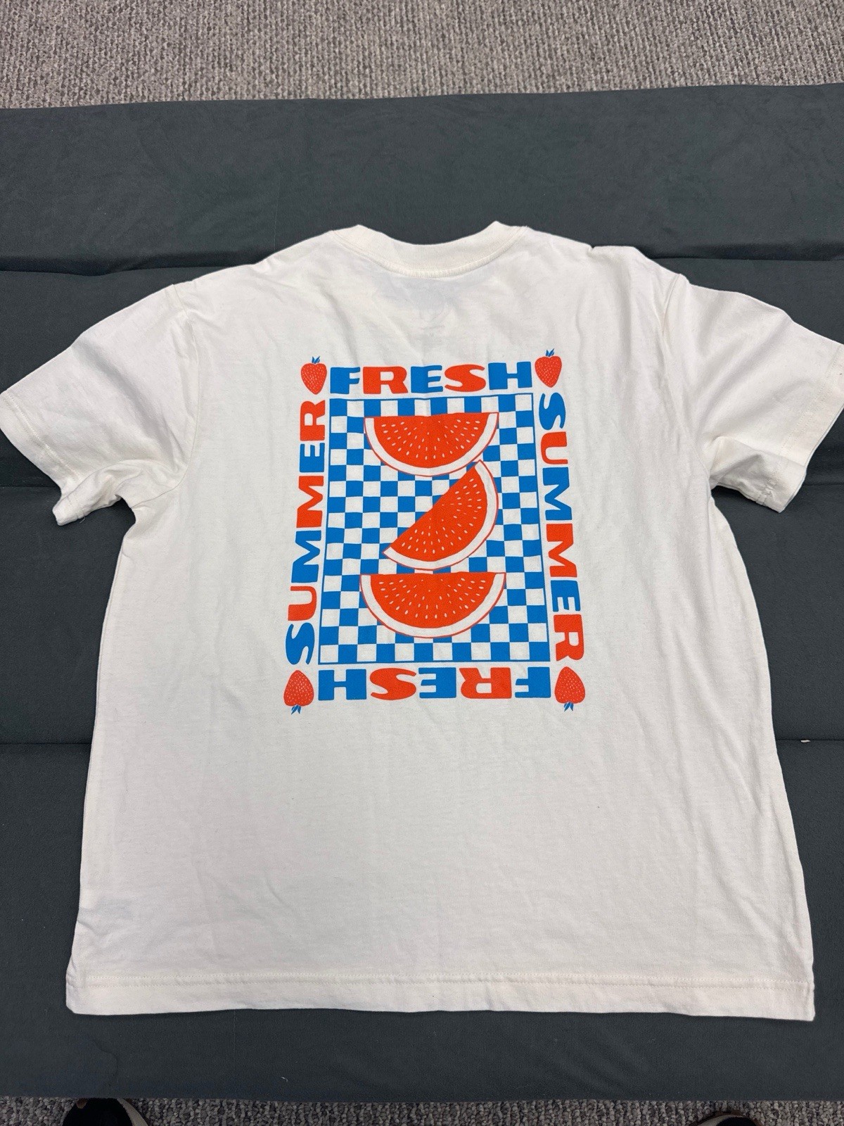 Original Use White Graphic Drop Shoulder Heavyweight Boxy Fit T-Shirt Men’s XXL