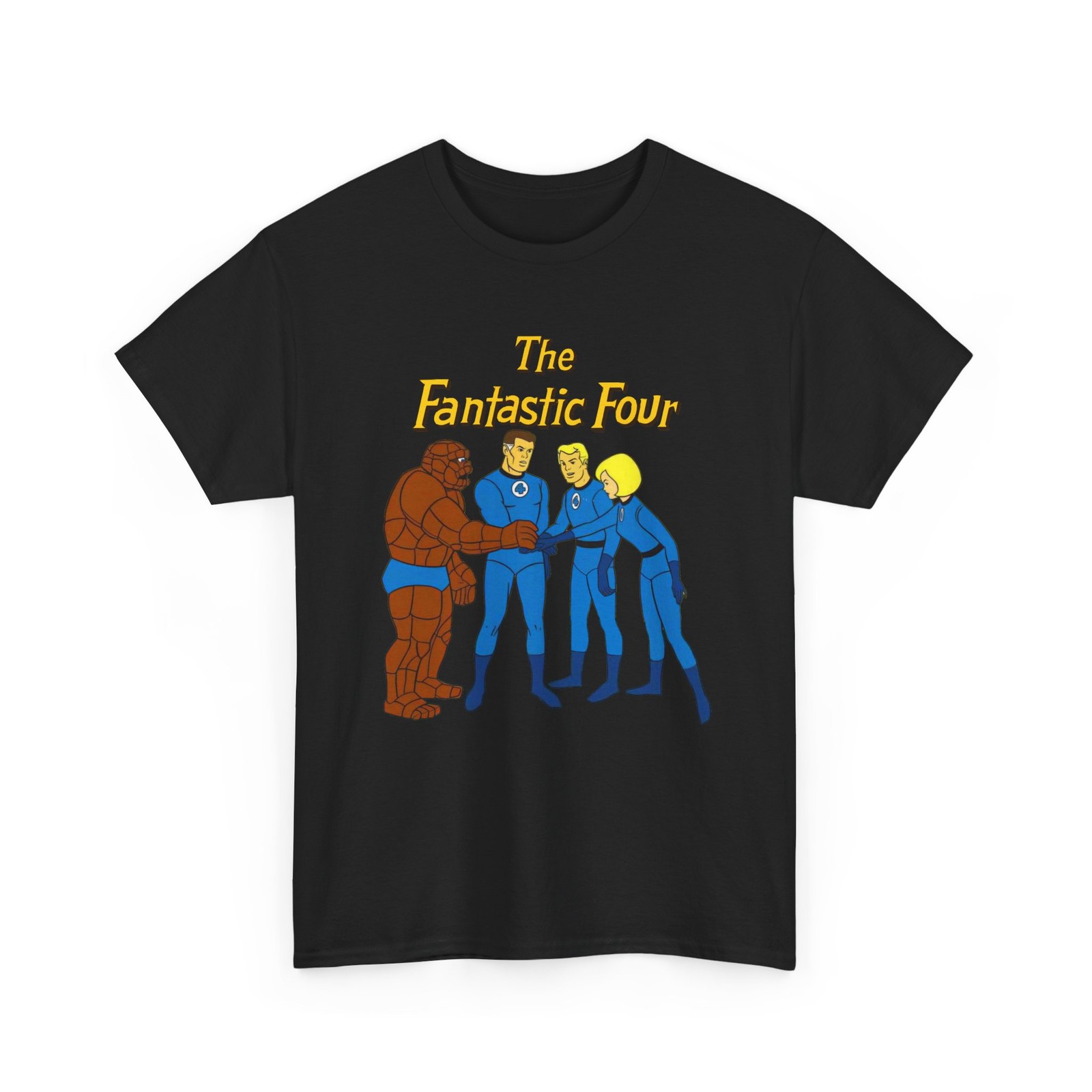 Fantastic Four T-Shirt Hanna-Barbera 1960s Cartoon Marvel Vintage-Style Tee