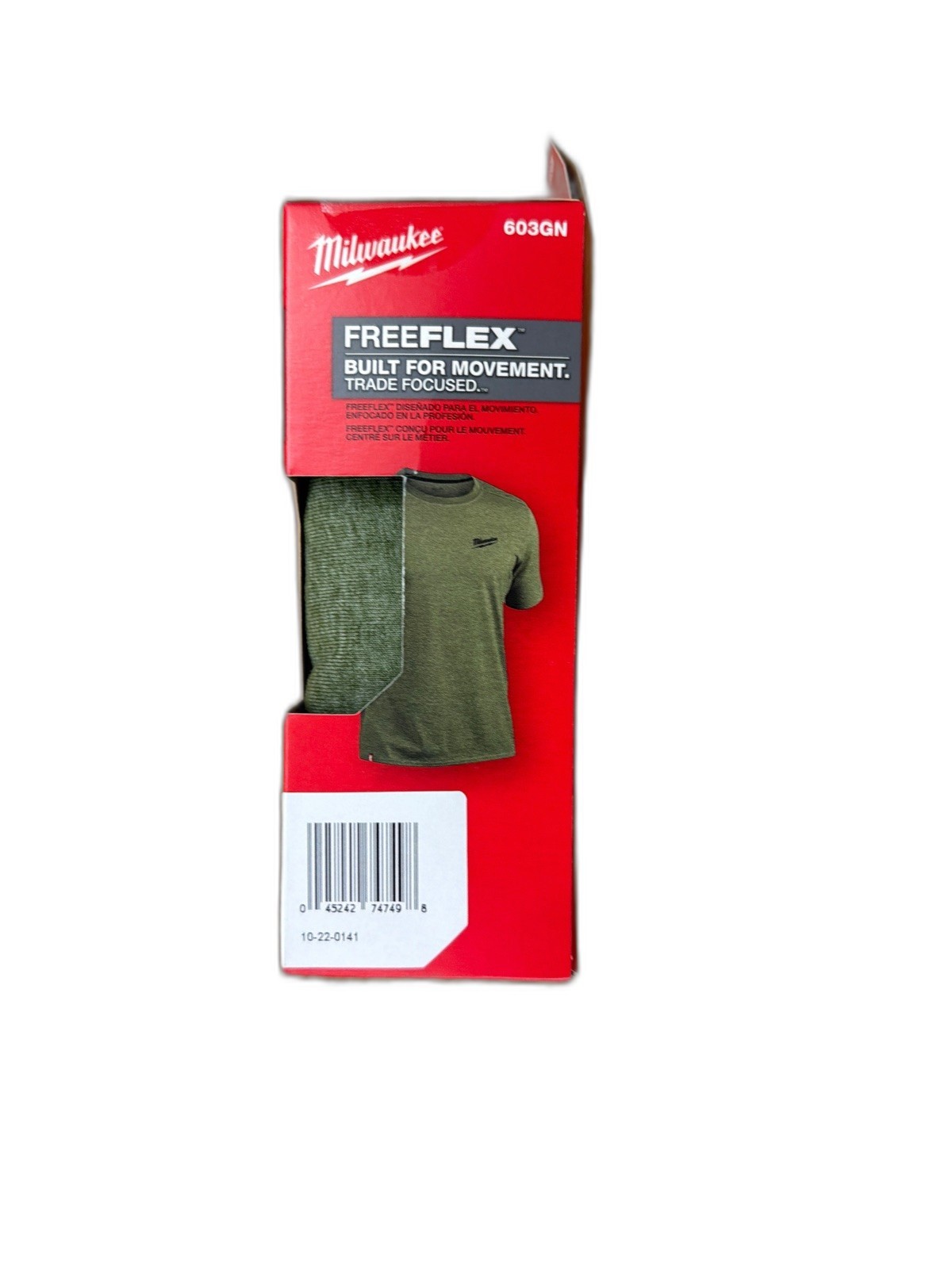 Milwaukee Men’s Large Green Cotton/Polyester Short-Sleeve Hybrid Work T-Shirt