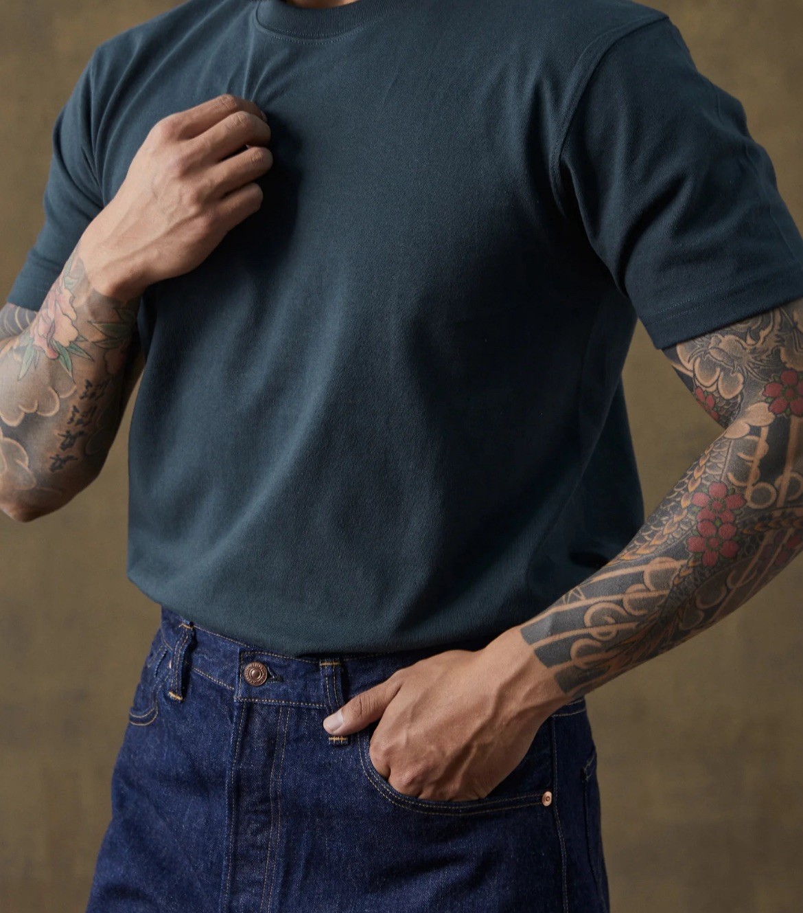 Bronson Non Stock Tubular T-Shirt-XL,vintage black,embryo & dark green.3 pcs!!
