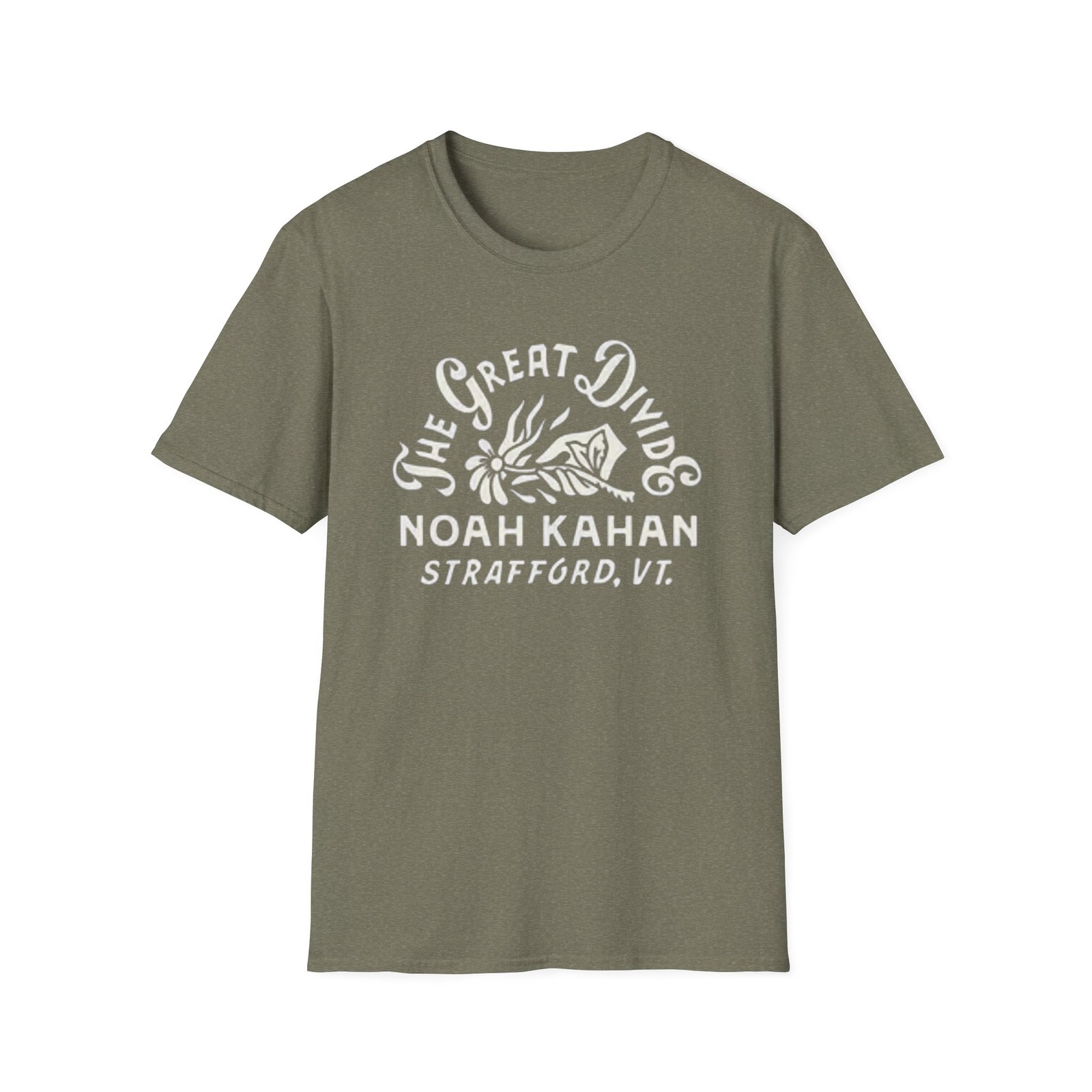 The Great Divide Floral Logo T-Shirt | Vintage Noah Kahan Tee