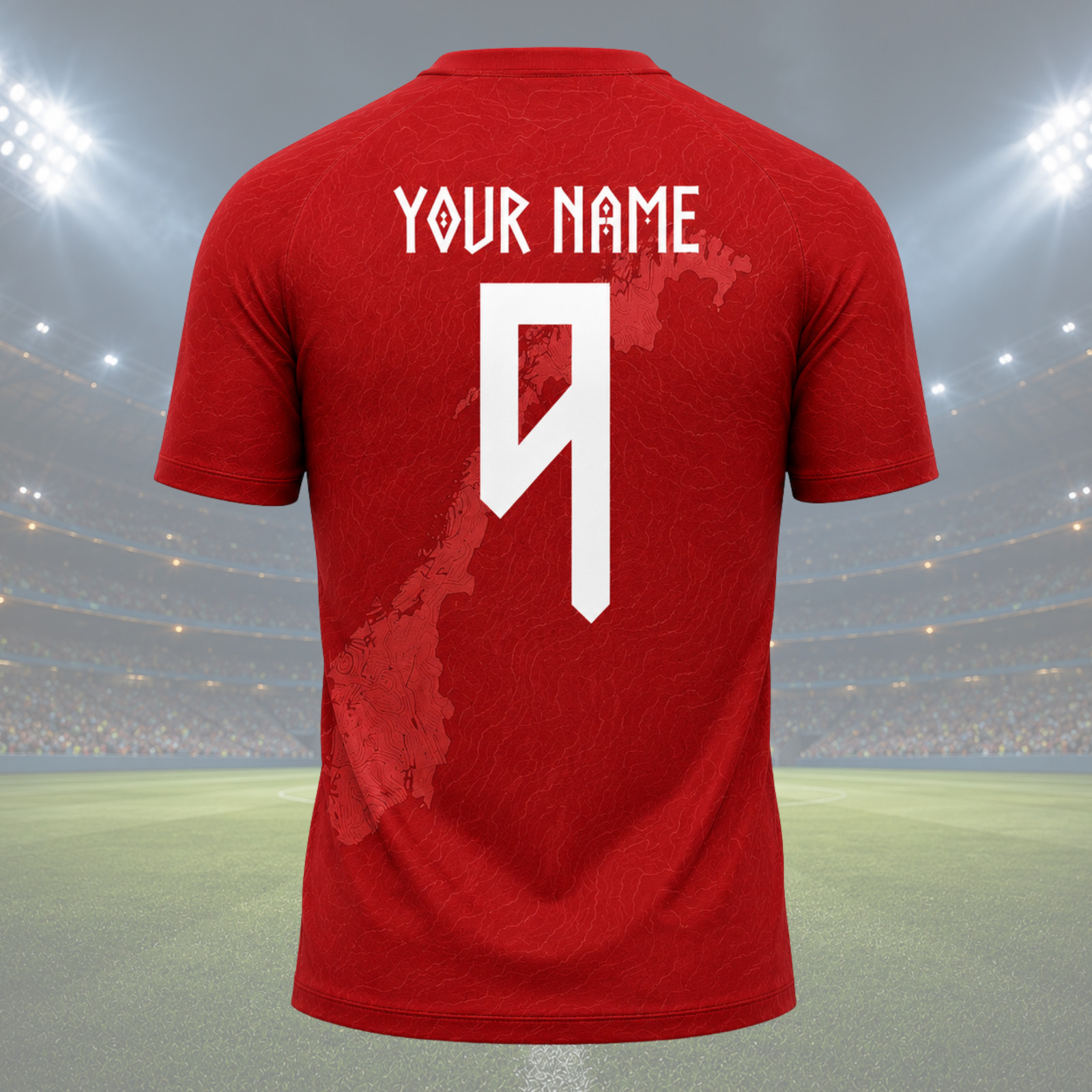 Red Norway Viking Soccer Jersey Custom Name Number Norwegian Shirt (S-5XL)