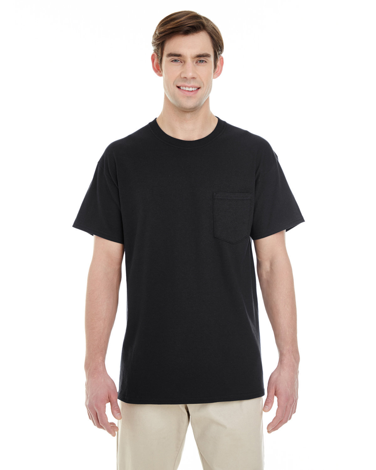 2 Pack Of Gildan G530 Unisex Heavy Cotton Pocket T Shirt Stylish T-Shirt