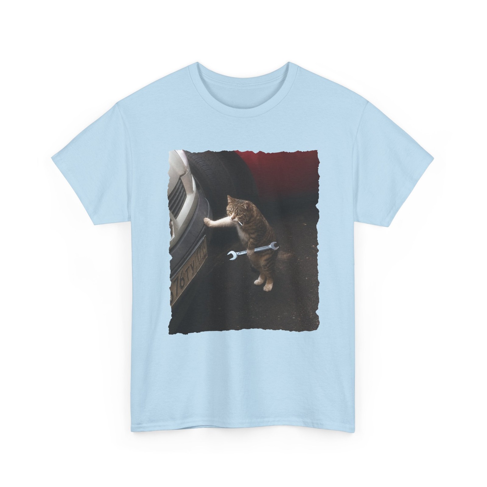 Cat Mechanic Cat with Wrench T-Shirt
